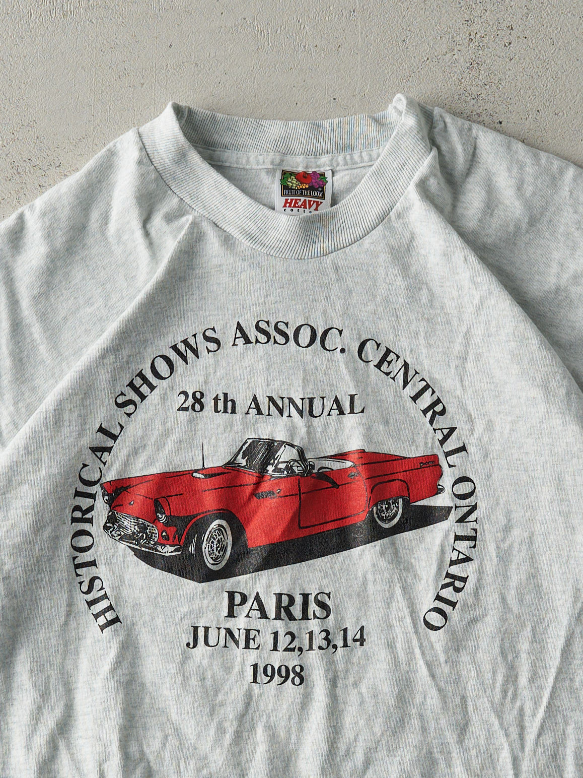 Vintage 98' Heather Grey Central Ontario Car Show Tee (M/L)