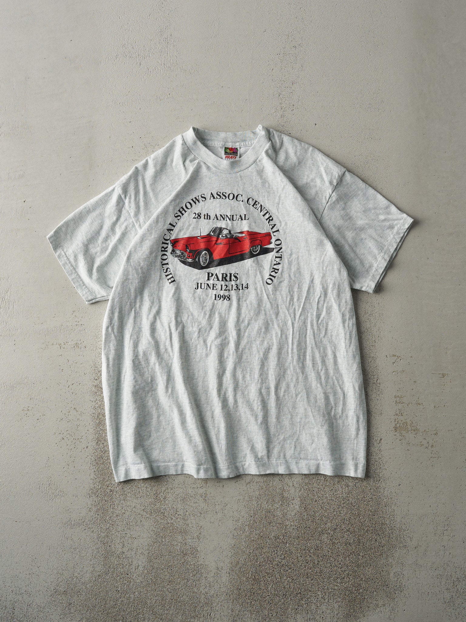 Vintage 98' Heather Grey Central Ontario Car Show Tee (M/L)