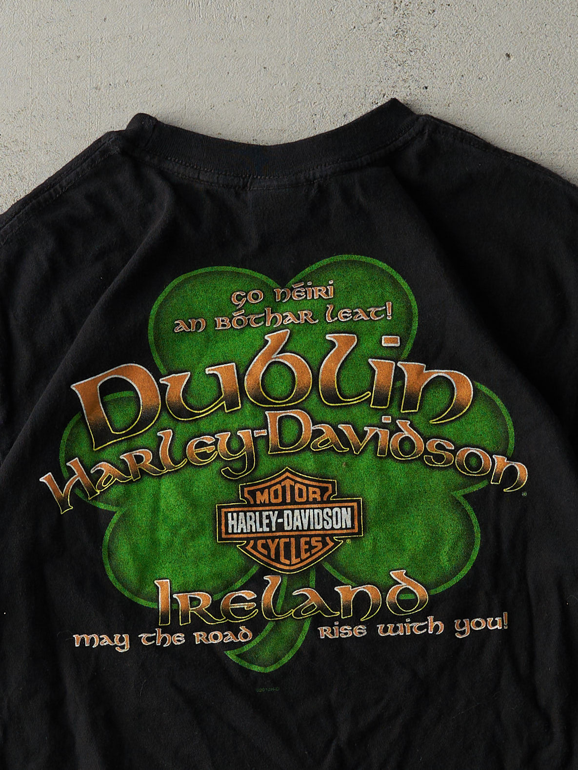 Vintage 12' Black Dublin Ireland Harley Davidson Tee (S)