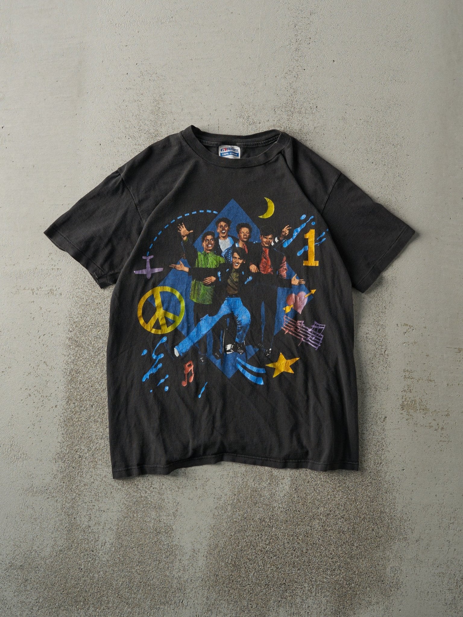 Vintage 90' Black New Kids On The Block Band Tee (S)