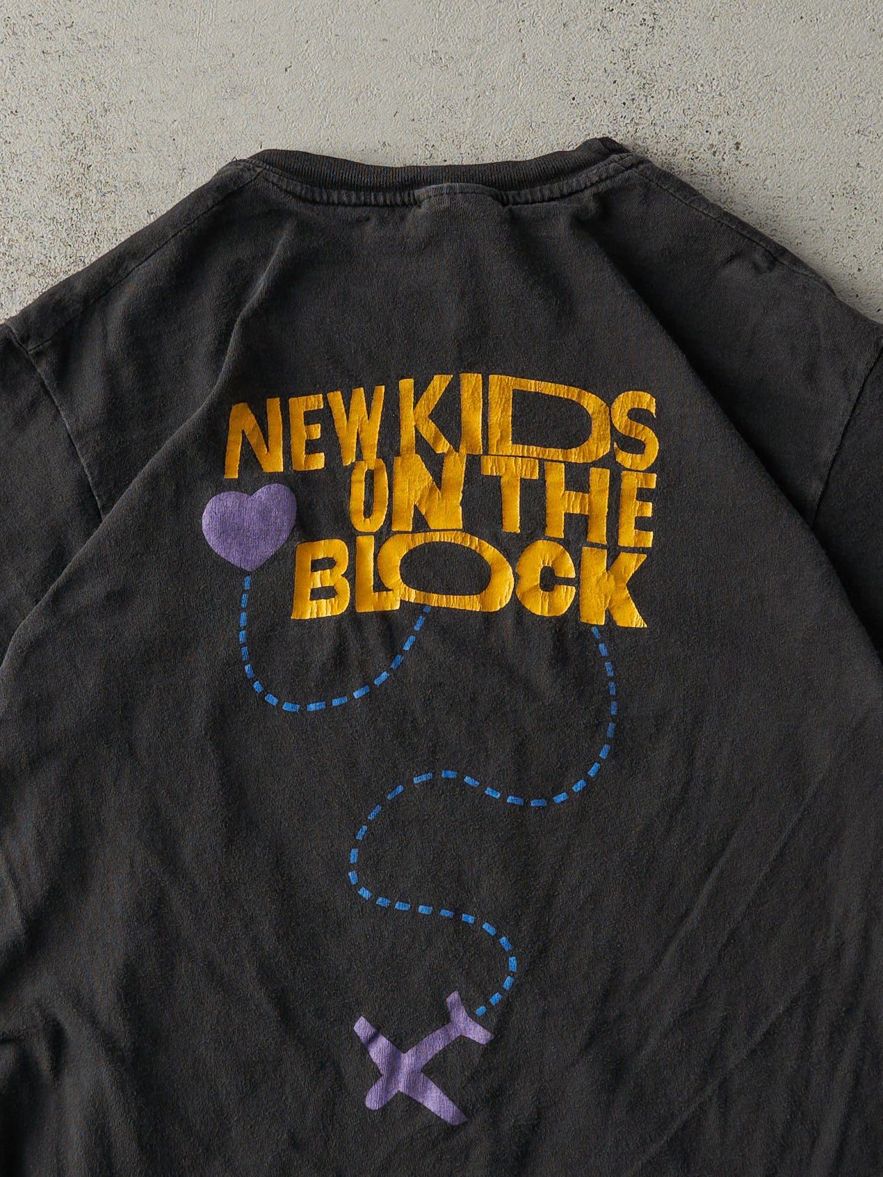 Vintage 90' Black New Kids On The Block Band Tee (S)