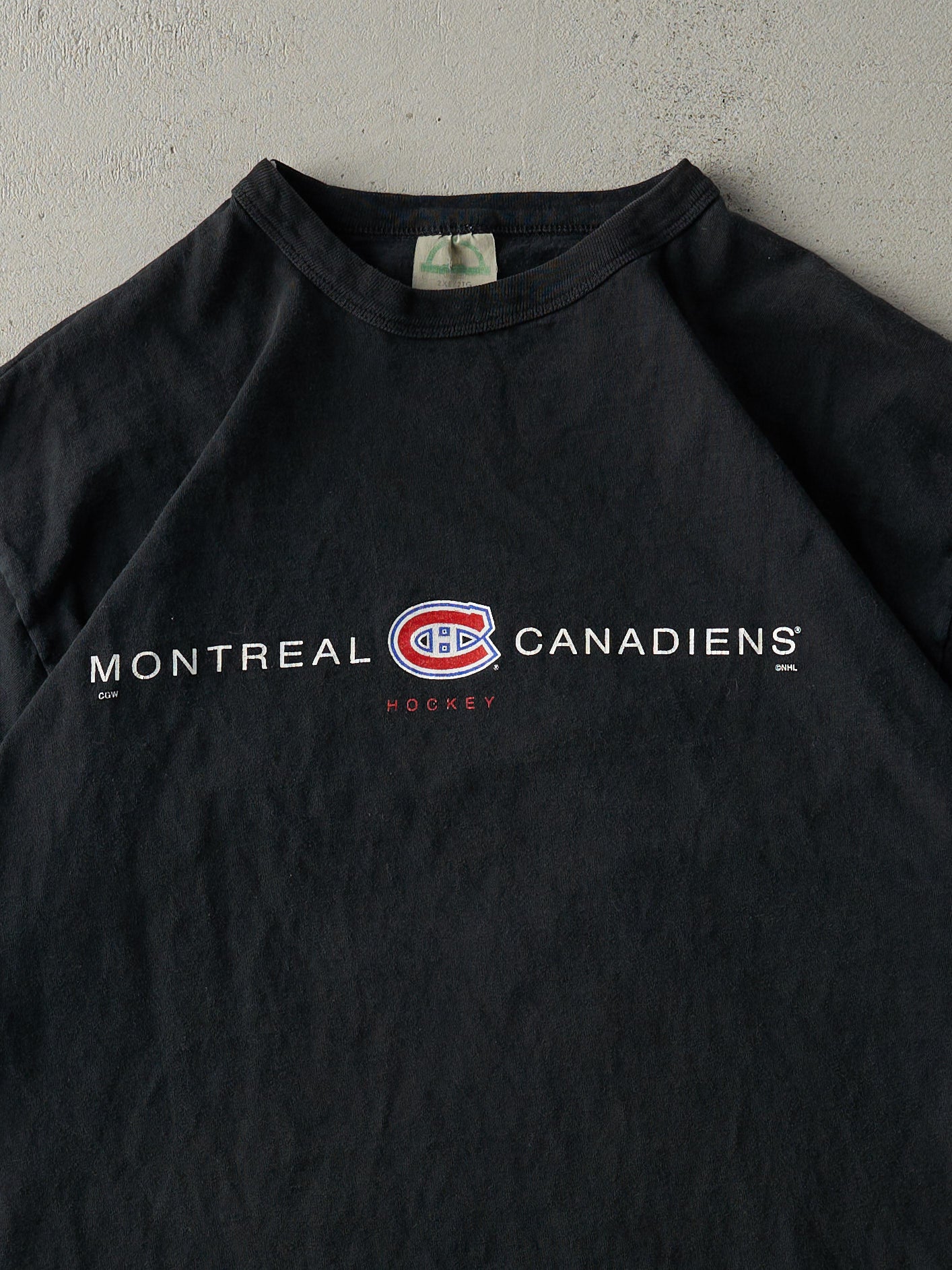 Vintage 90s Black Montreal Canadians Ringer Tee (L)