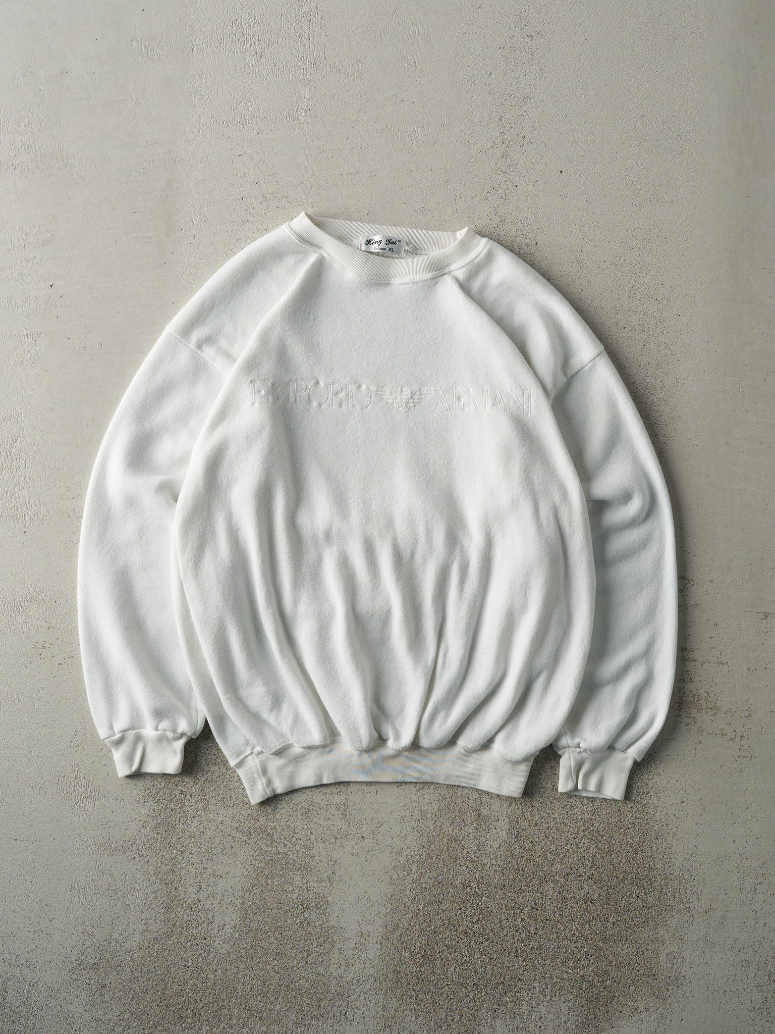 Vintage Y2K White Emporio Armani Bootleg Crewneck (M)