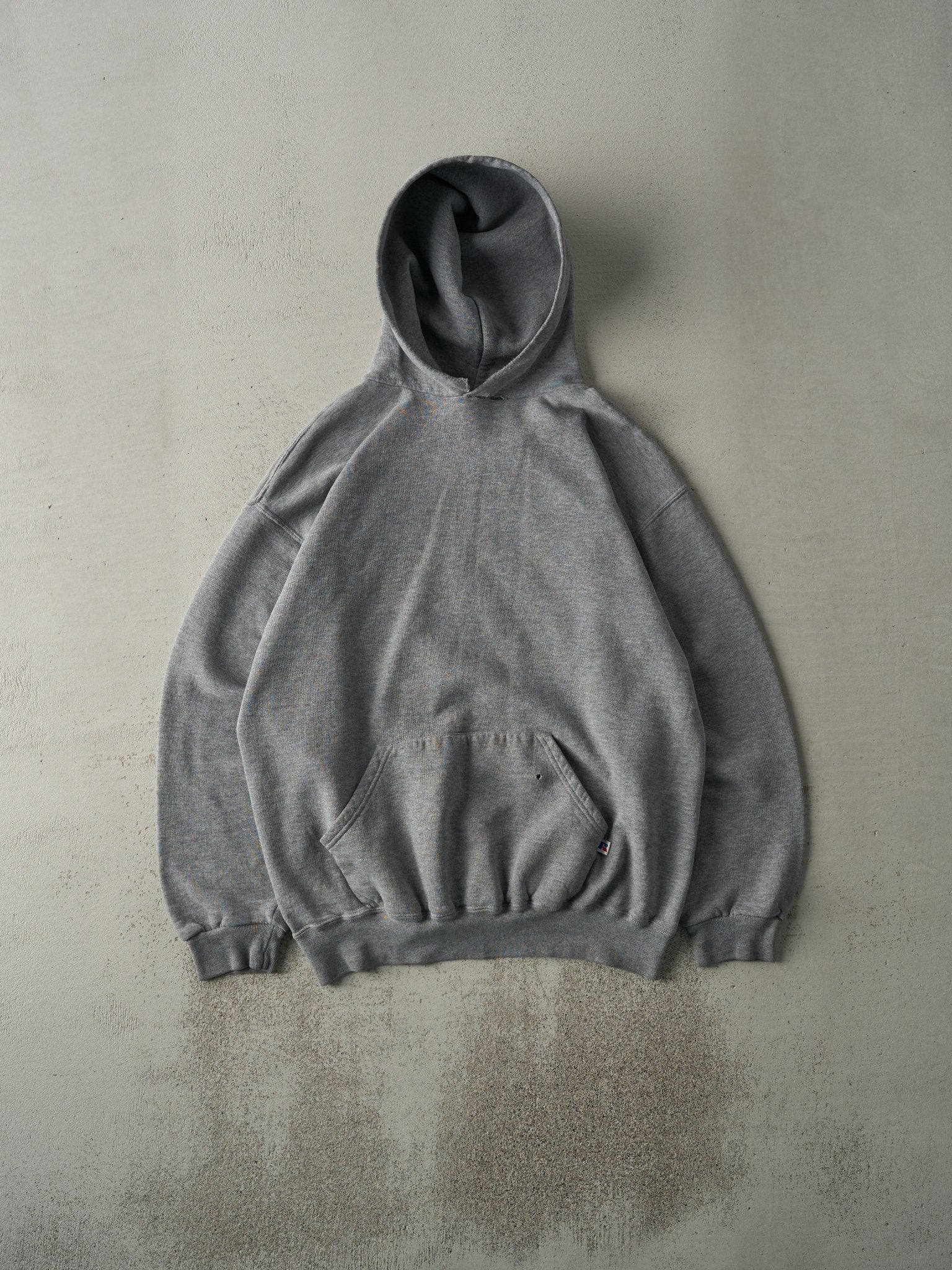 Vintage 90s Grey Russell Athletic Blank Hoodie (M/L)