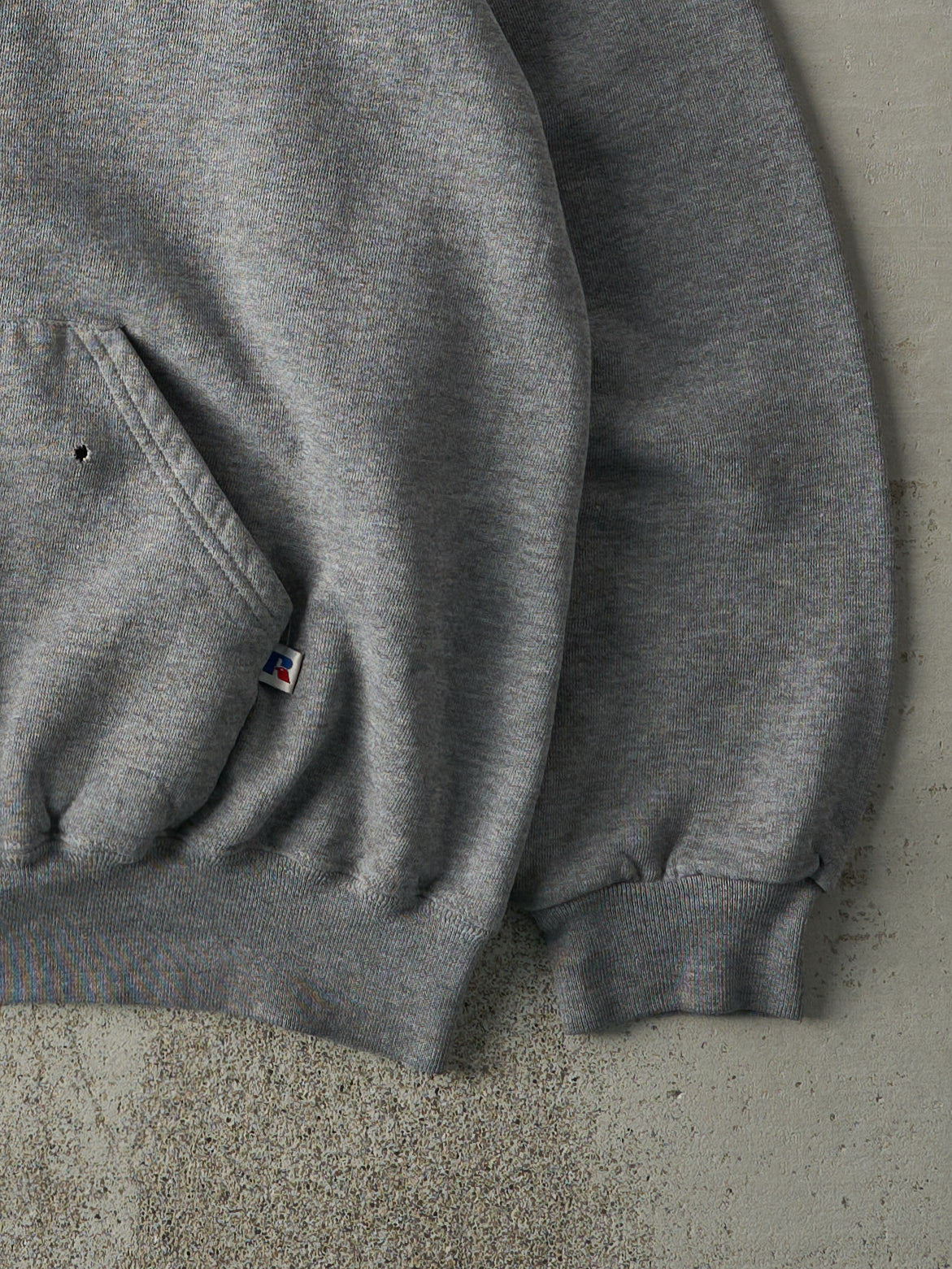 Vintage 90s Grey Russell Athletic Blank Hoodie (M/L)