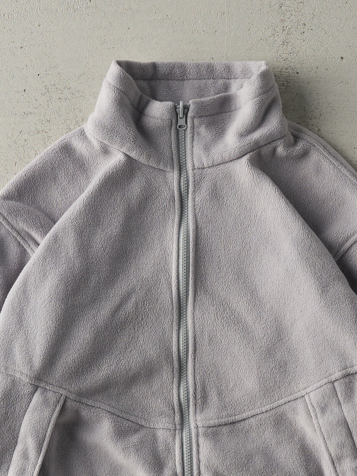 Vintage 90s Grey Columbia Fleece Zip Up Sweater (M)