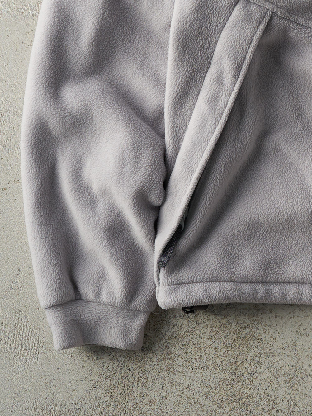 Vintage 90s Grey Columbia Fleece Zip Up Sweater (M)