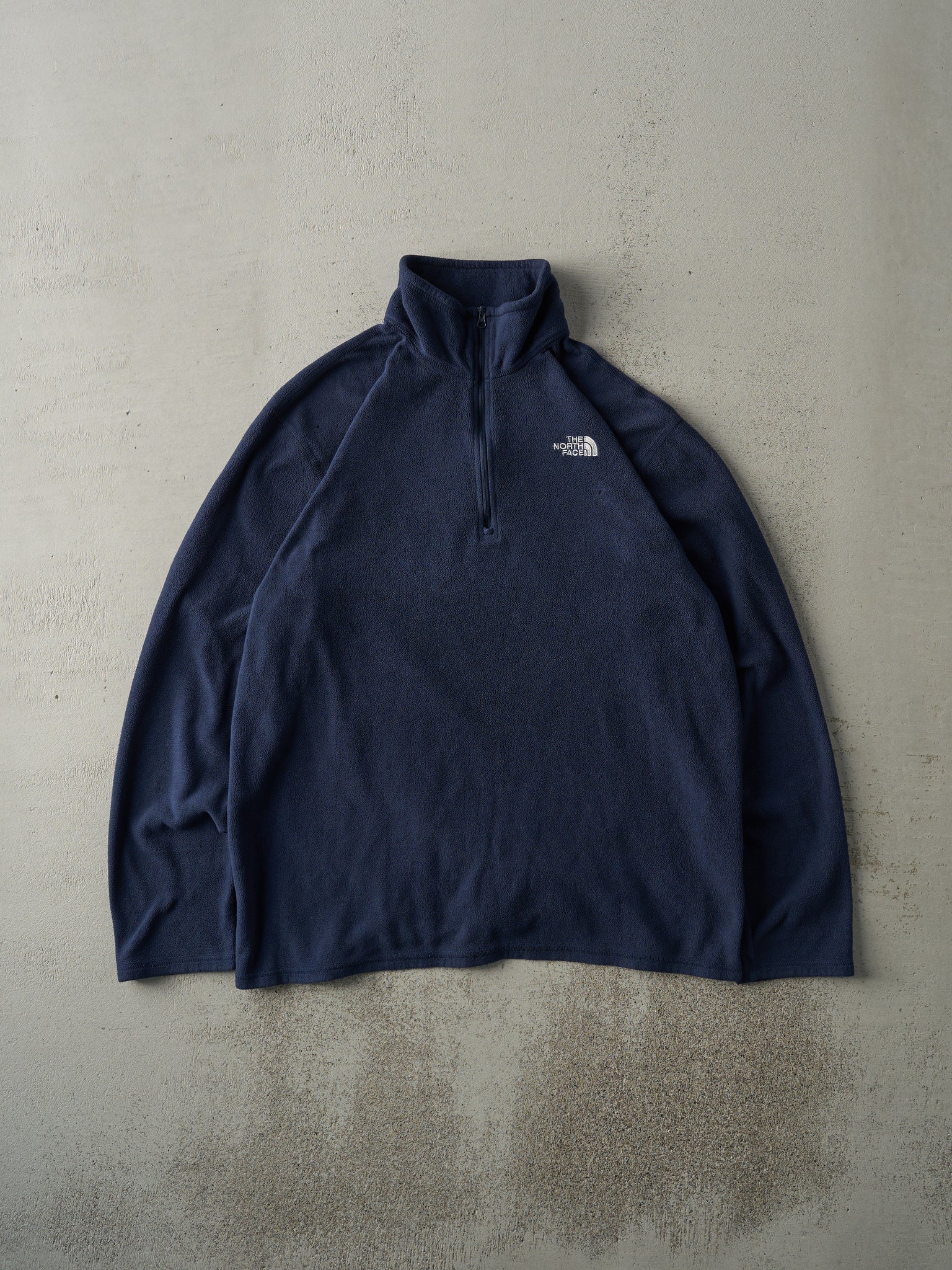 Vintage Y2K Navy Blue The North Face Fleece Quarter Zip Sweater (L)