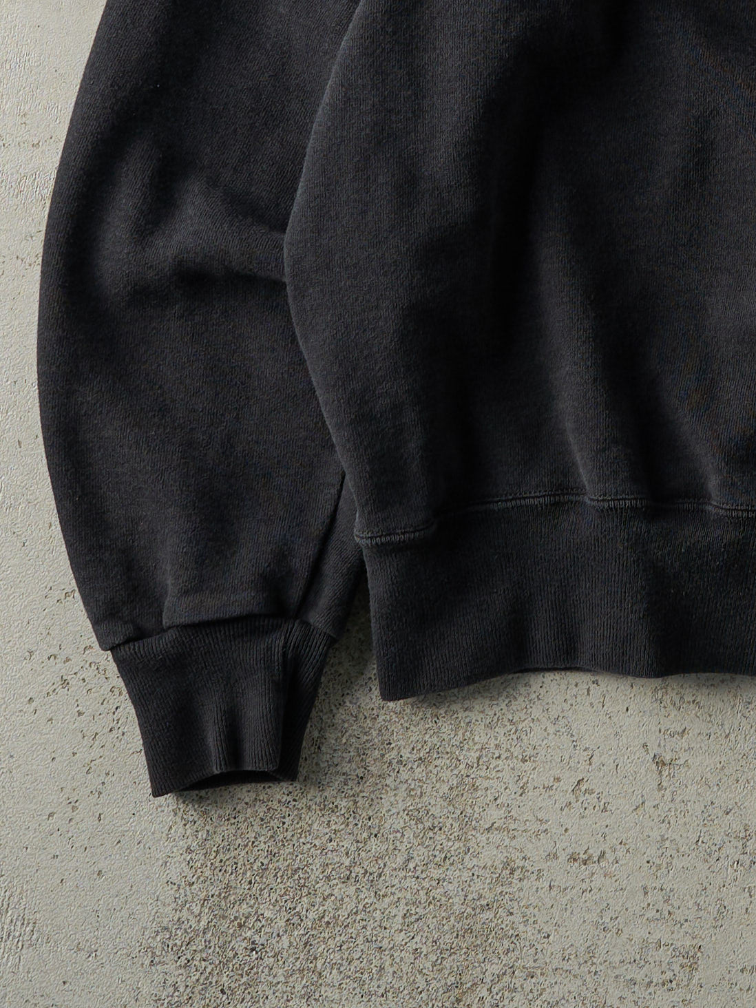 Vintage 90s Faded Black Embroidered Champion Crewneck (L)