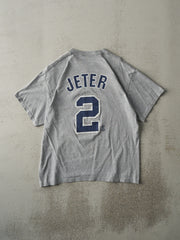 Vintage Y2K Grey New York Yankees Derek Jeter Player Tee (M)