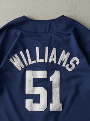 Vintage 90s Navy Blue New York Yankees Bernie Williams Jersey (L)