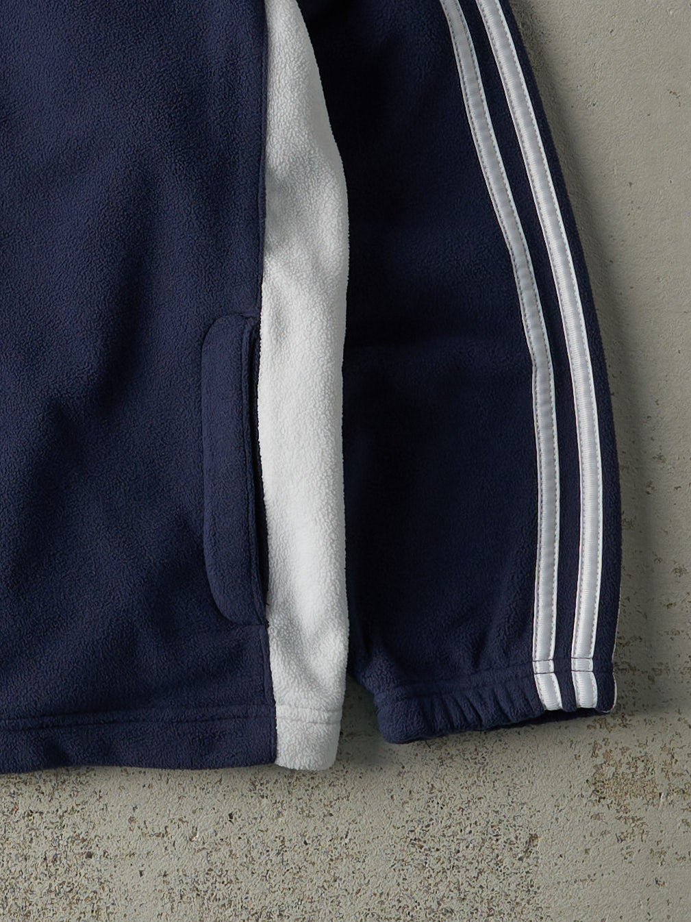Vintage Y2K Navy Blue Adidas x New York Yankees Fleece Quarter Zip (M)