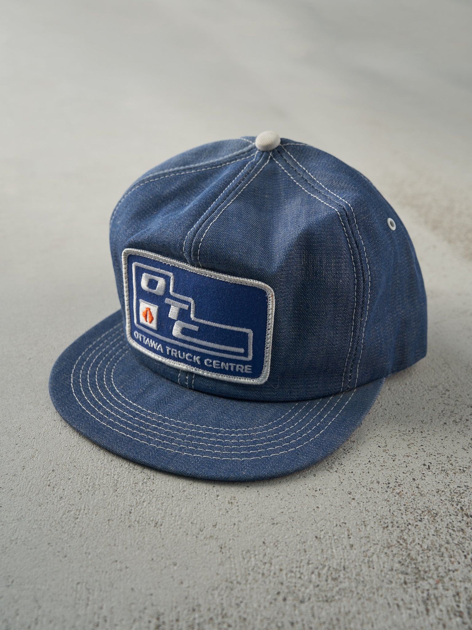 Vintage 90s Denim Ottawa Truck Centre Snapback Hat