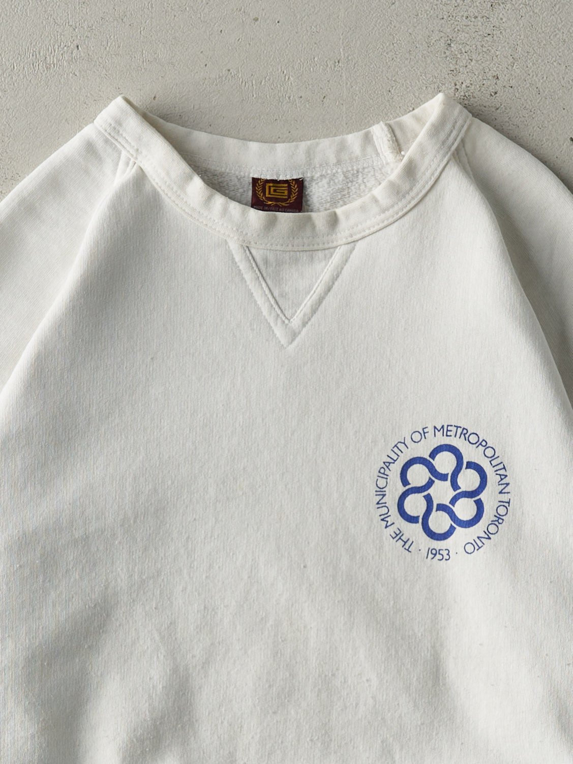 Vintage 90s White Municipality of Metropolitan Toronto Crewneck (M)