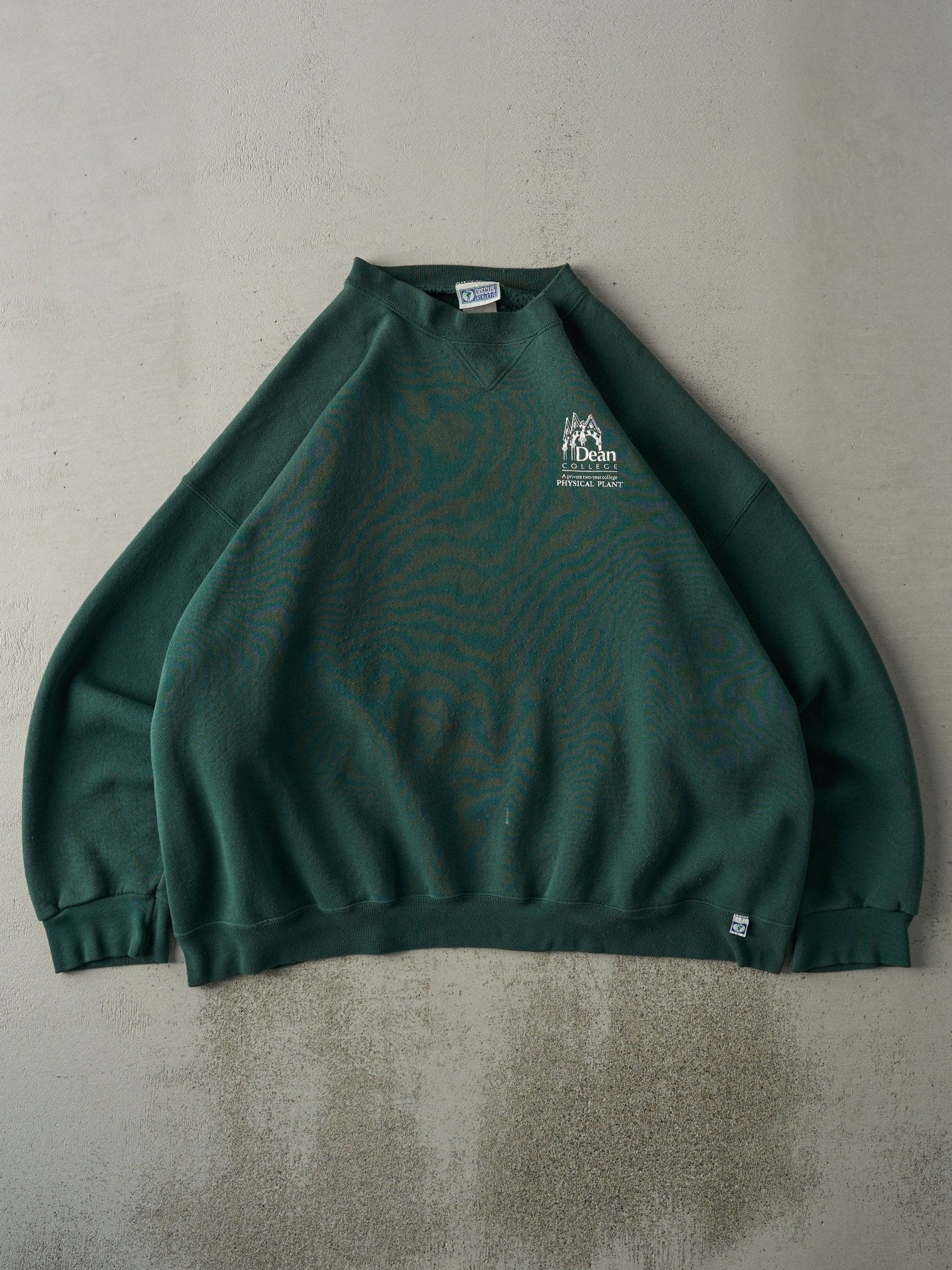Vintage 90s Forest Green Dean College Crewneck (XXL)