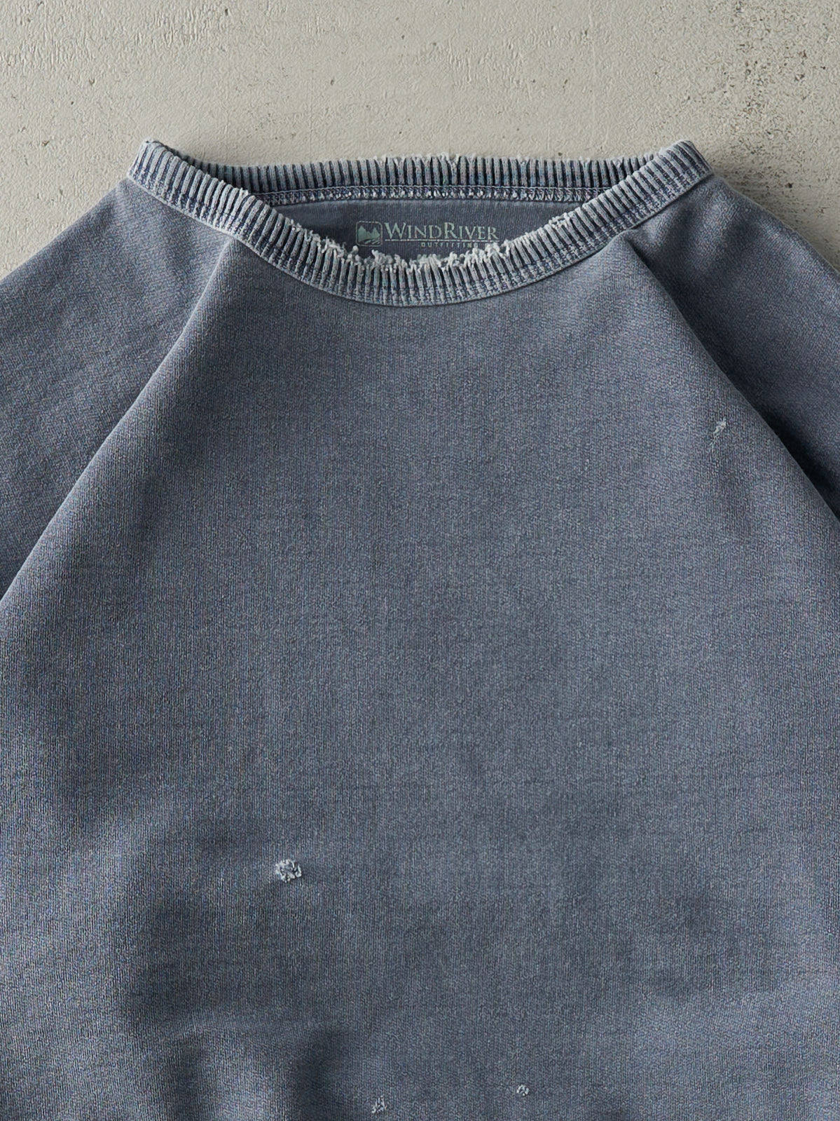 Vintage Y2K Washed Blue Wind River Blank Boxy Crewneck (L)