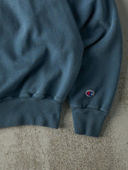 Vintage 90s Slate Blue Champion Boxy Crewneck (L)