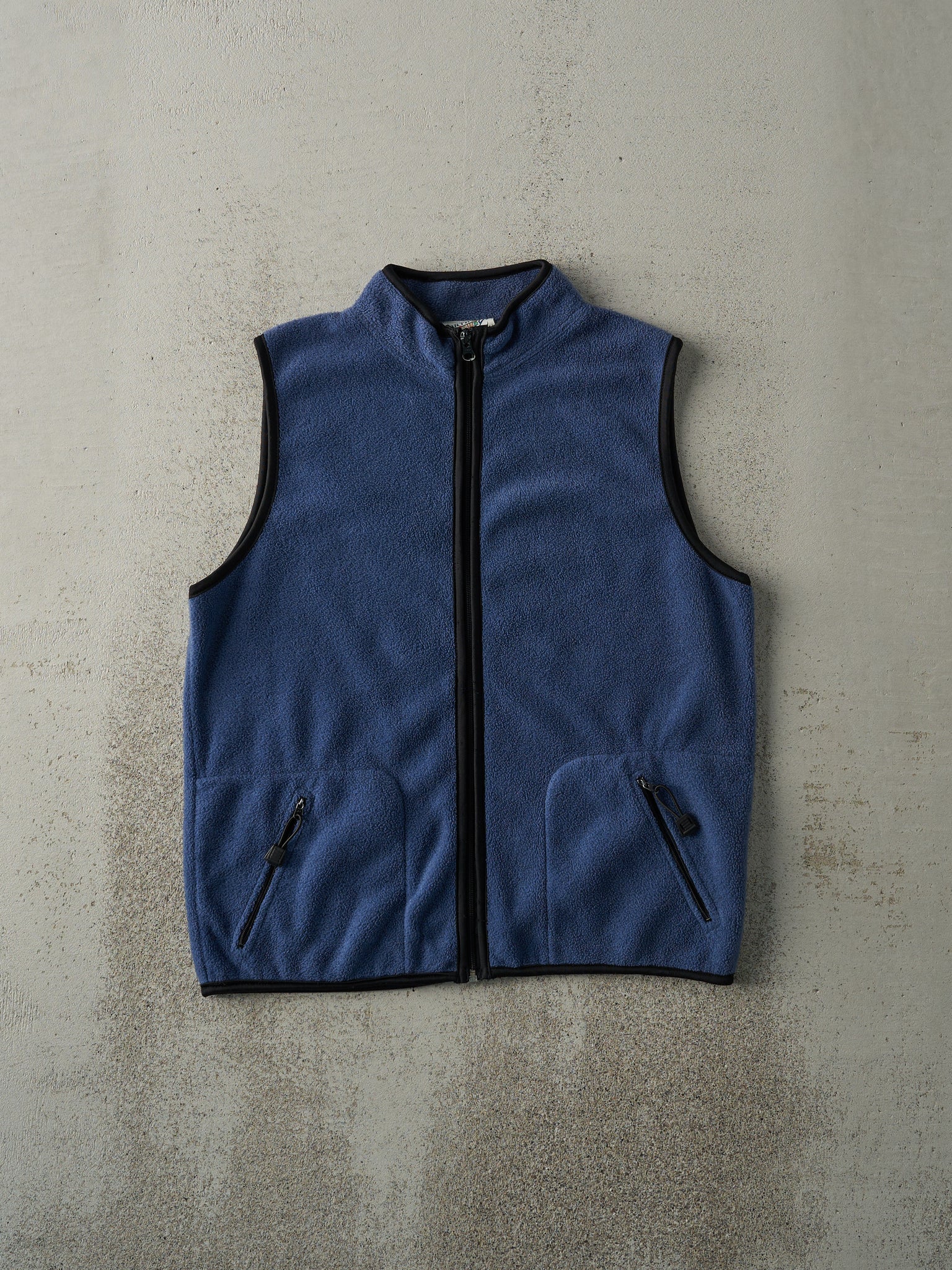 Vintage 90s Slate Blue Fleece Vest (S/M)