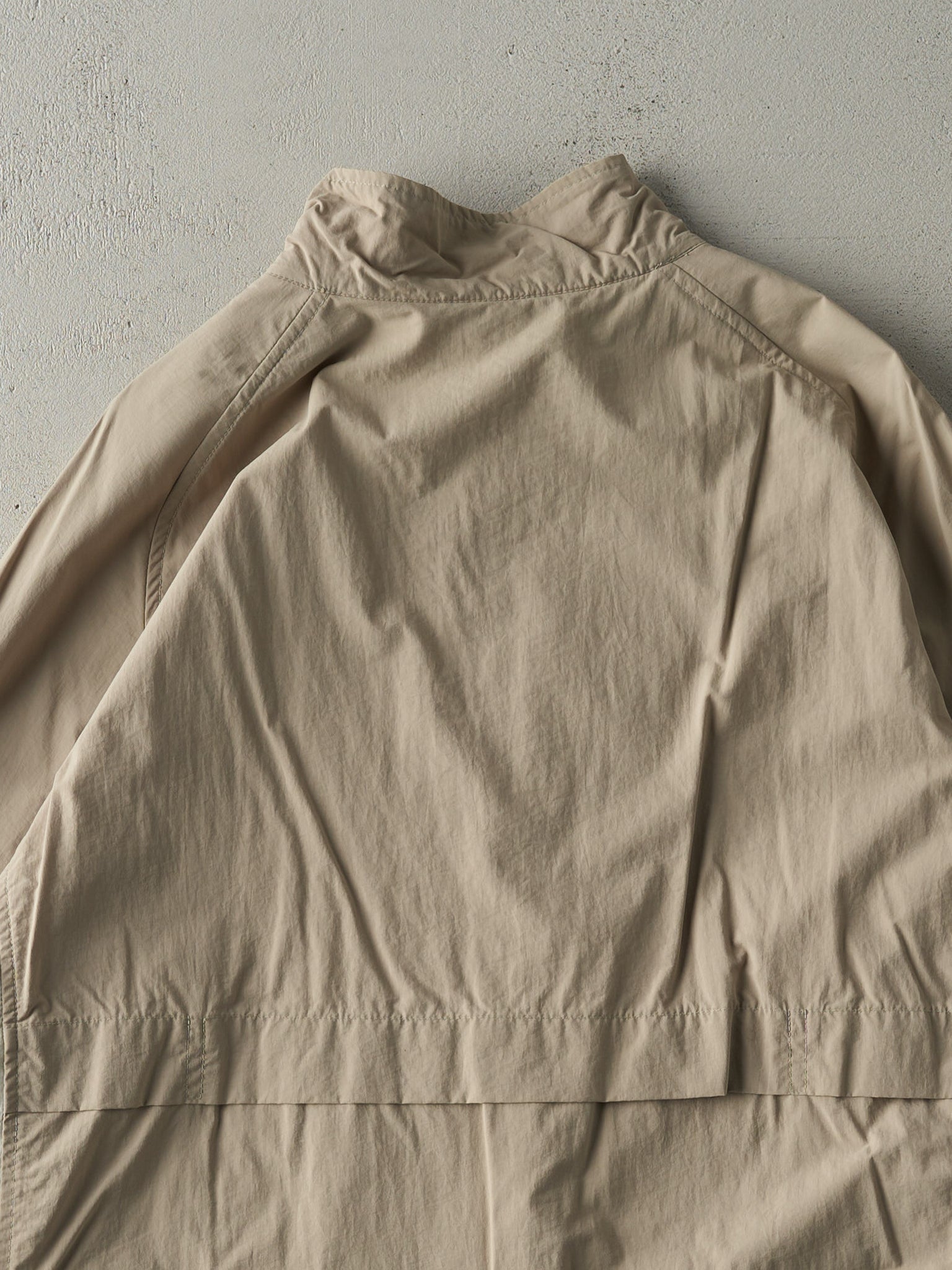 Vintage Y2K Beige & White Nike Long Windbreaker Jacket (M/L)