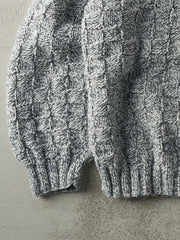 Vintage 90s Grey Chunky Box Knit Pullover (L)