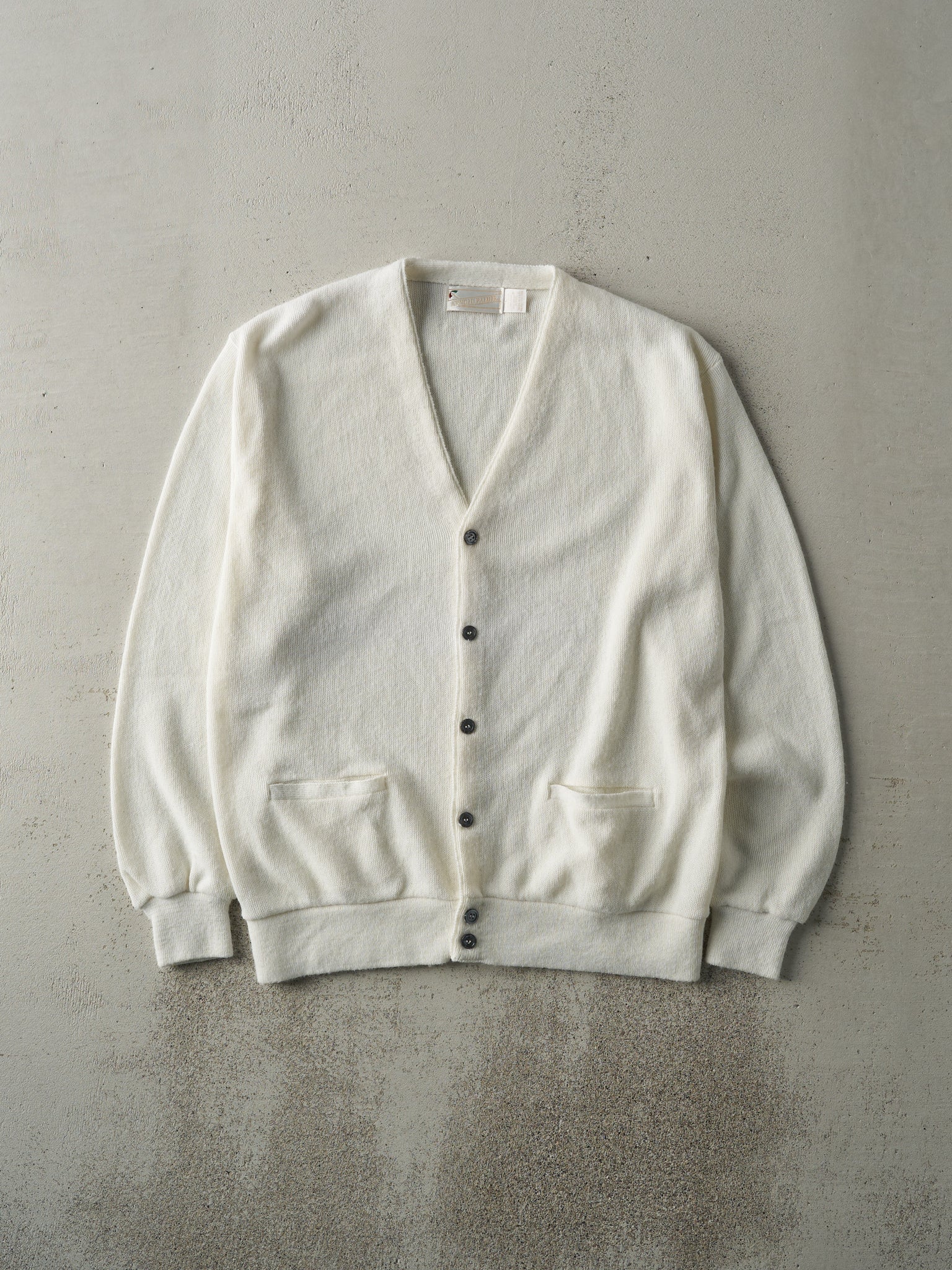 Vintage 80s Cream Arnold Palmer Knit Cardigan (M)