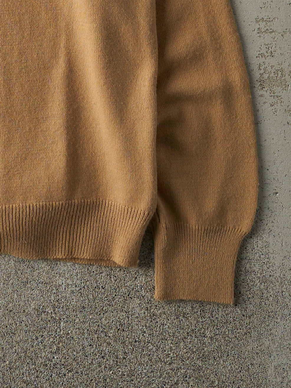 Vintage 80s Beige Knit Turtleneck (M)