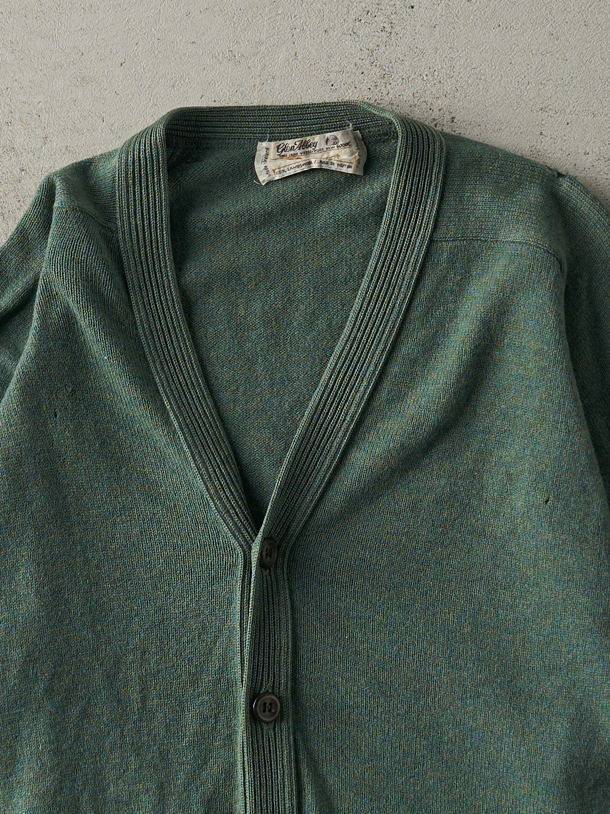 Vintage 70s Green Knit Cardigan (M)