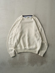 Vintage 90s Beige Simple Knit Pullover (L)