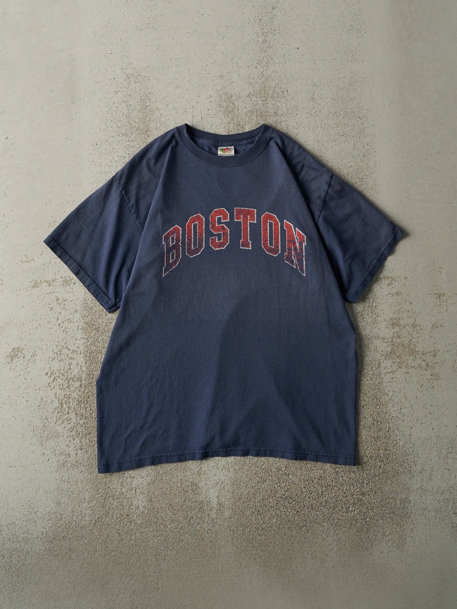 Vintage Y2K Navy Blue Boston Tee (M)
