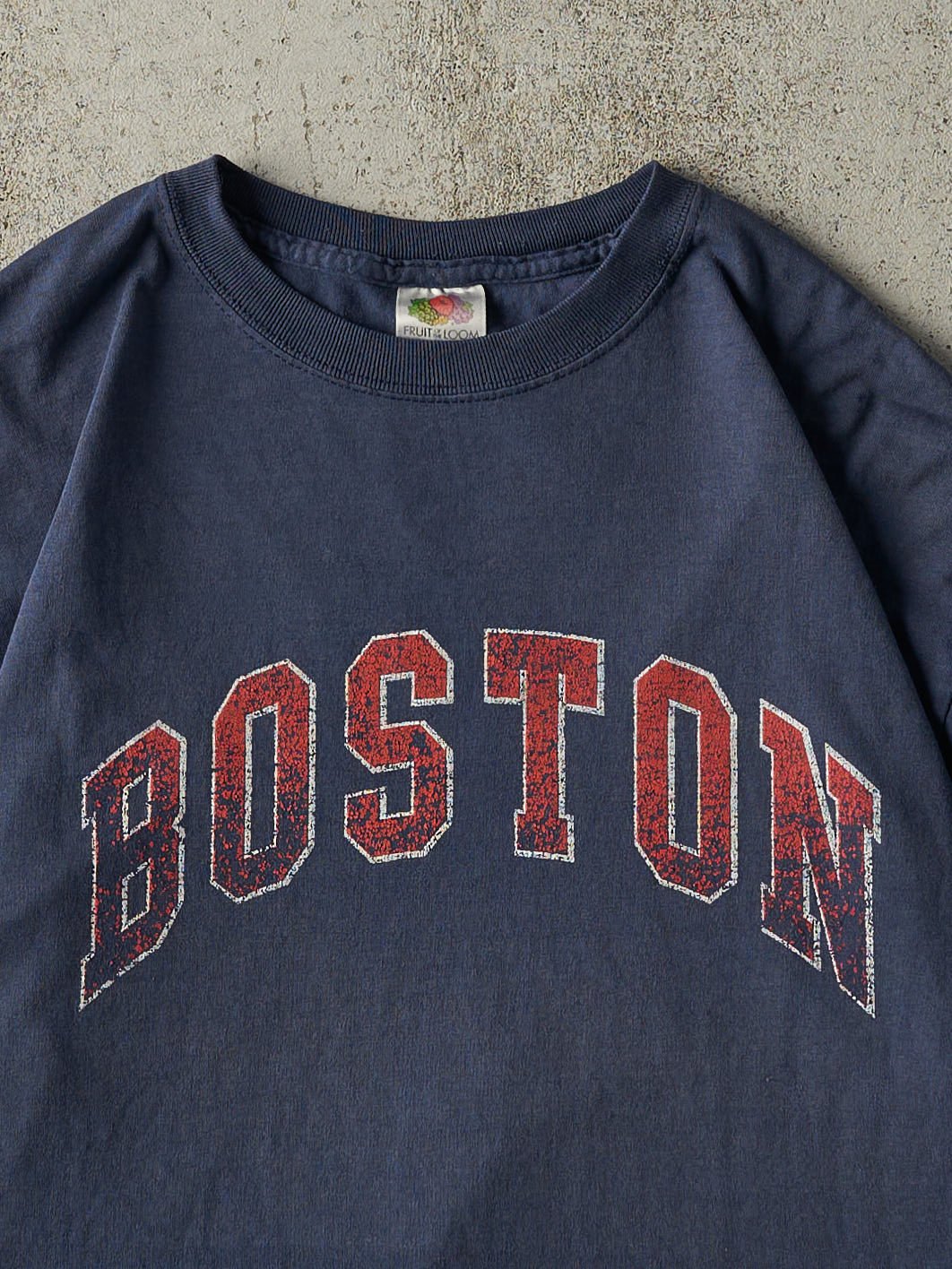 Vintage Y2K Navy Blue Boston Tee (M)