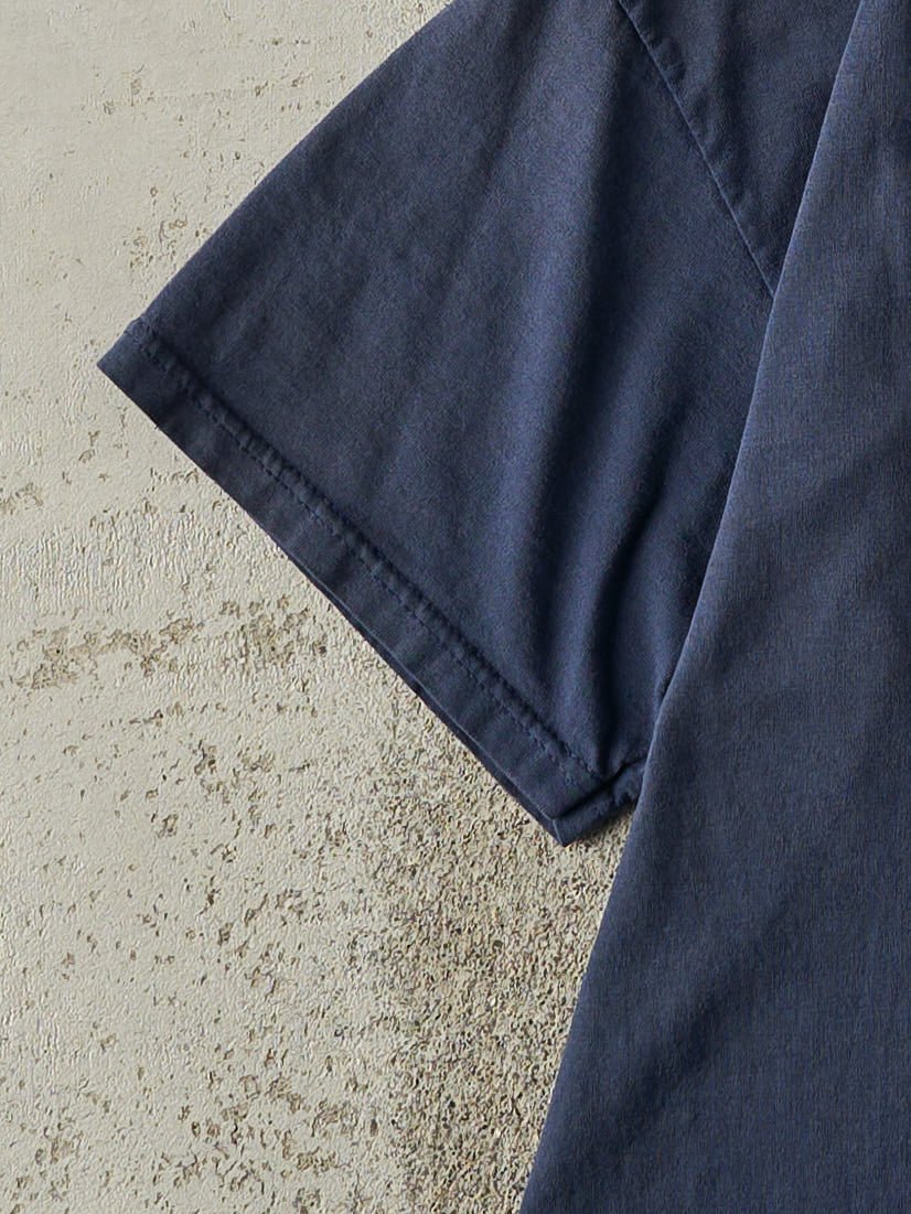 Vintage Y2K Navy Blue Boston Tee (M)