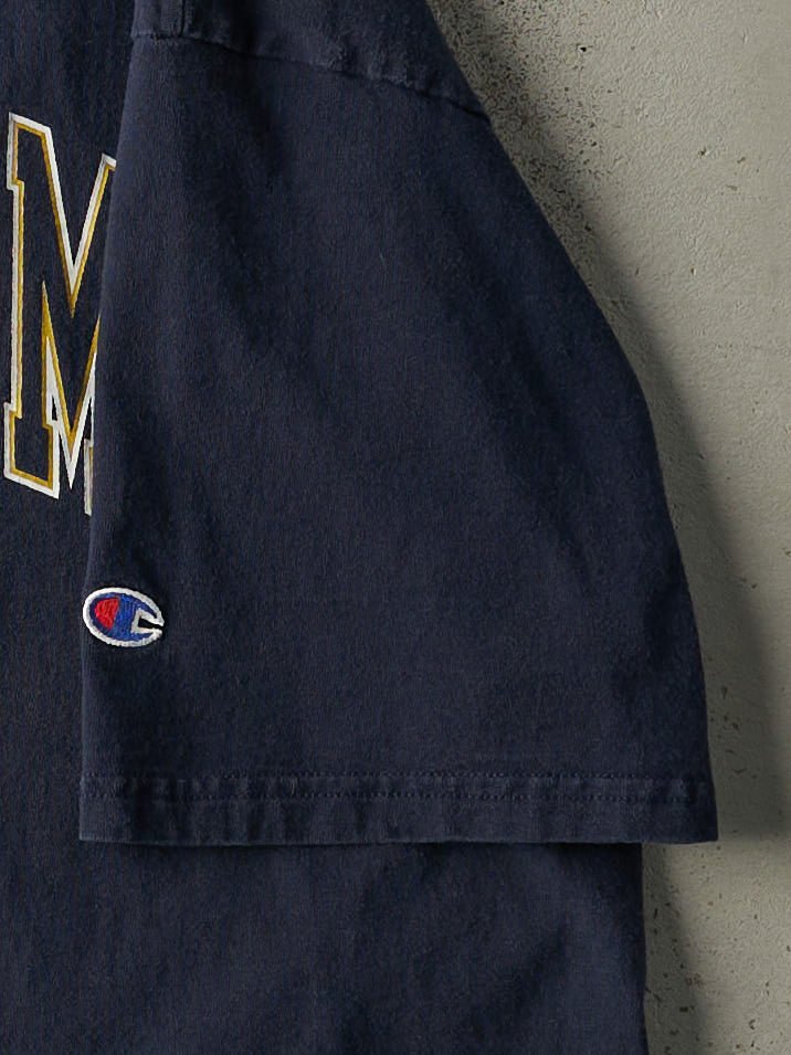 Vintage 90s Navy Blue Notre Dame University Tee (L)