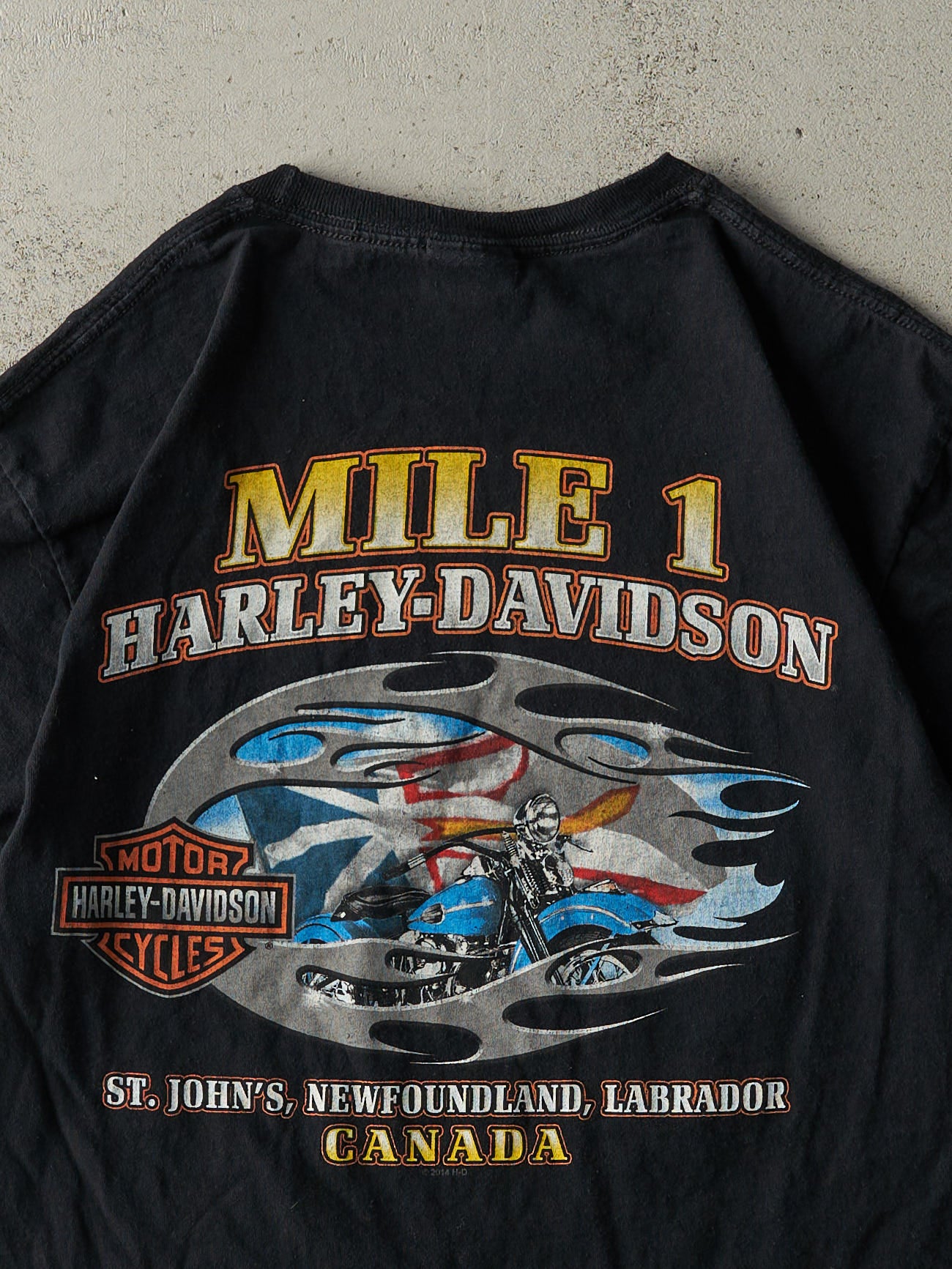 Vintage 14' Black St. John's Newfoundland Harley Davidson Tee (M)