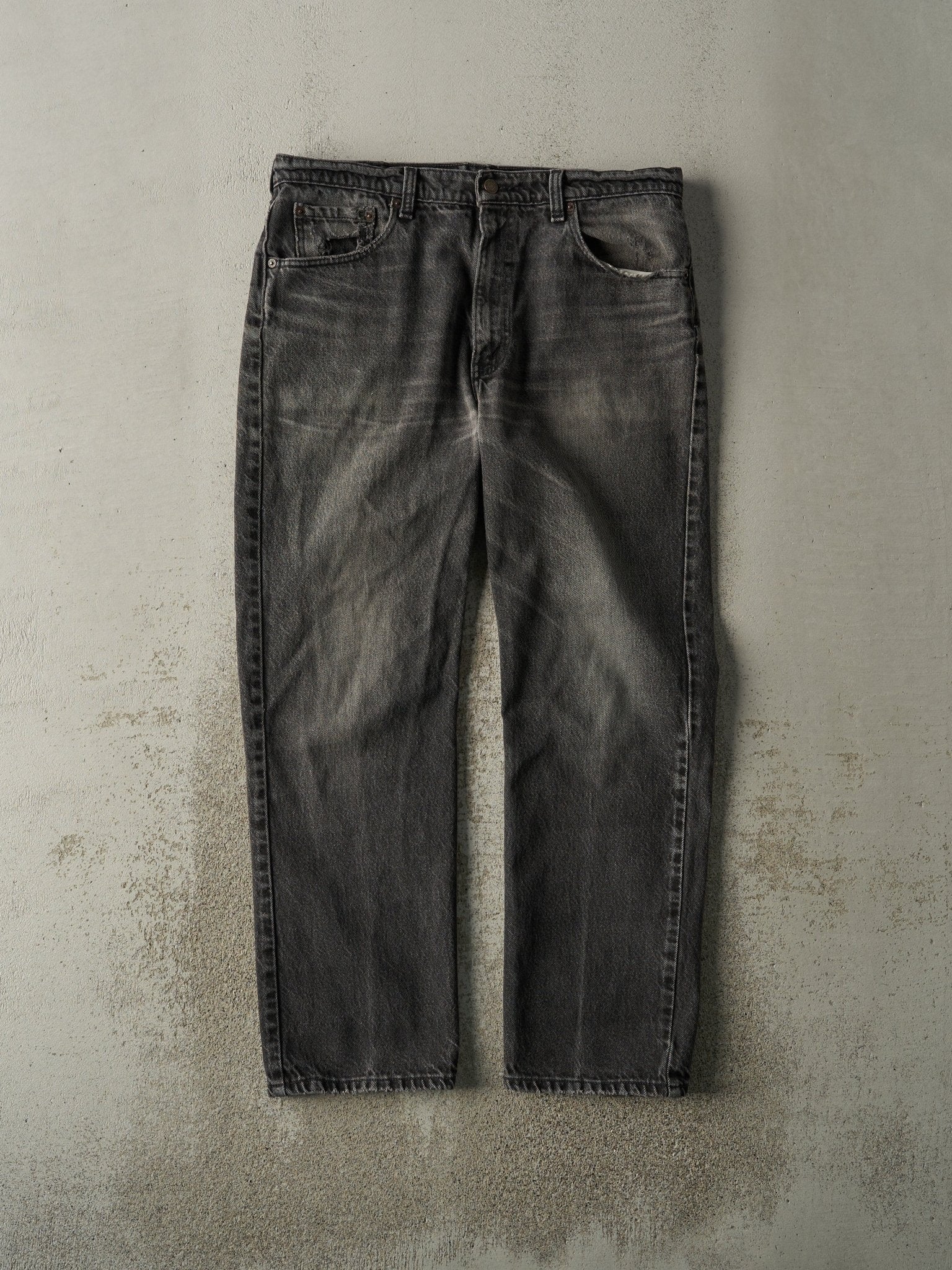 Vintage 90s Faded Black Levi's 516 Slim Fit Denim Pants (36x29)