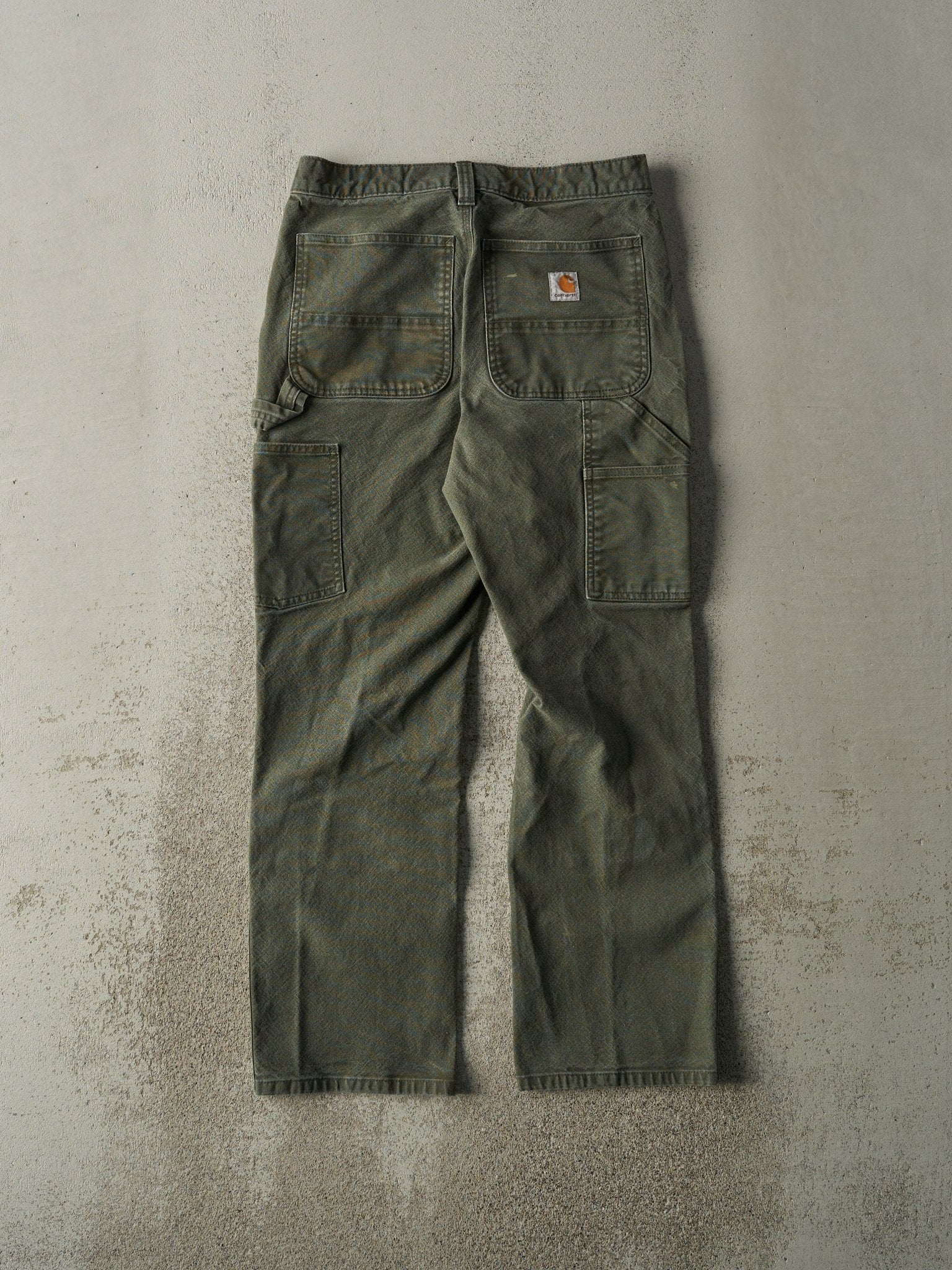Vintage Y2K Green Carhartt Double Knee Carpenter Pants (30x29)