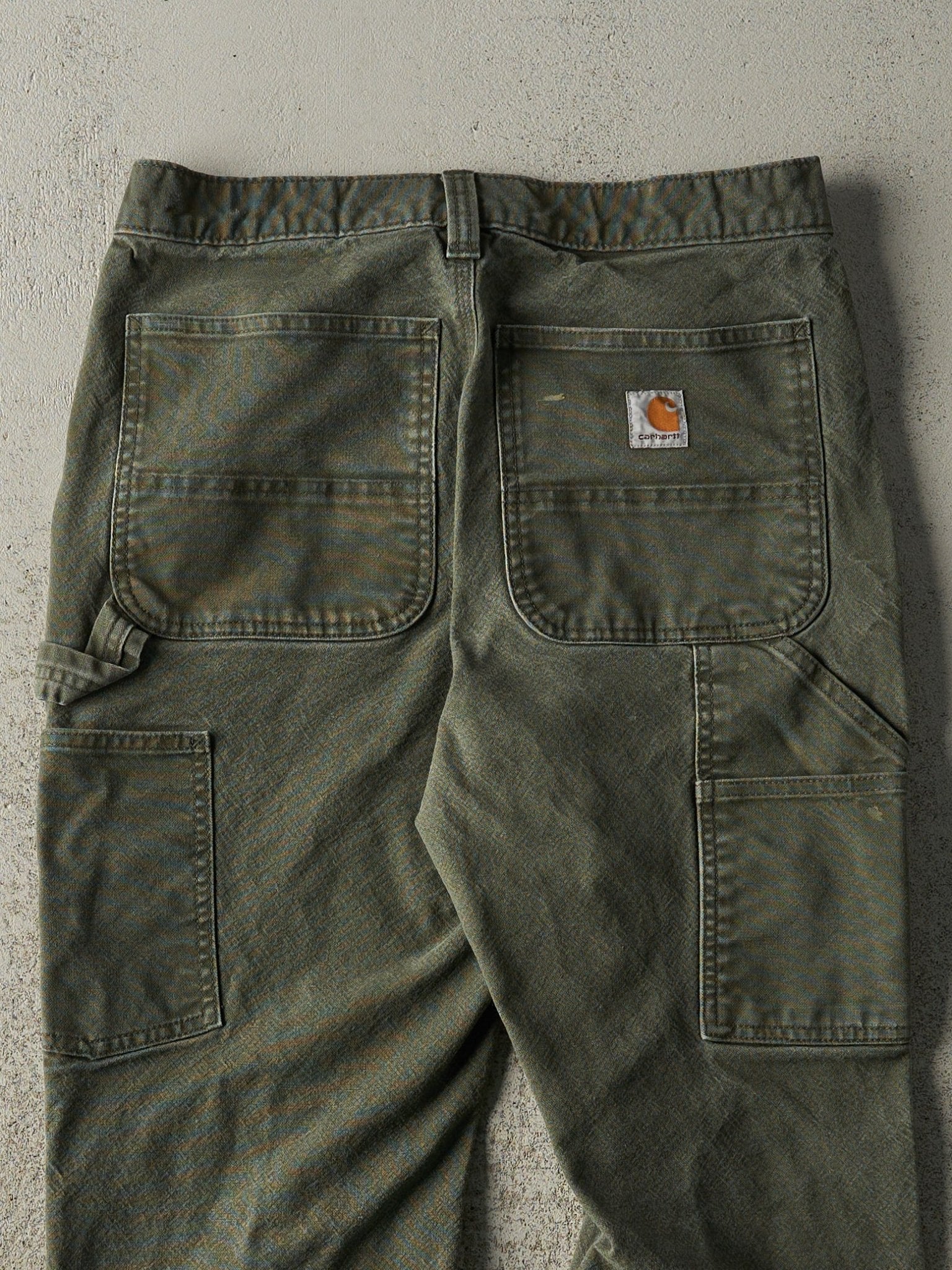 Vintage Y2K Green Carhartt Double Knee Carpenter Pants (30x29)