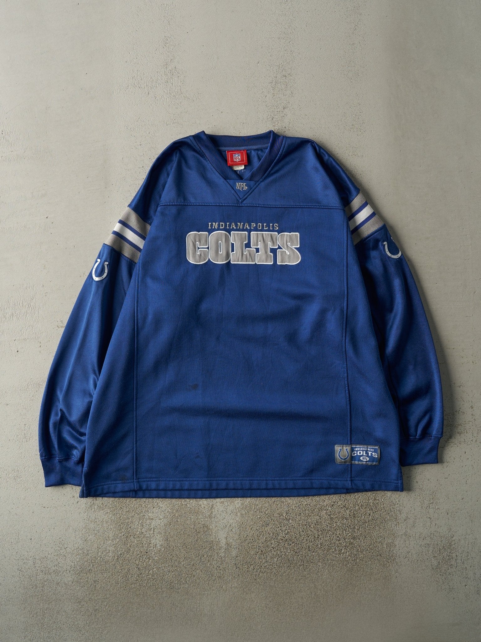 Vintage Y2K Blue Indianapolis Colts Long Sleeve Jersey (XXL/XXXL)