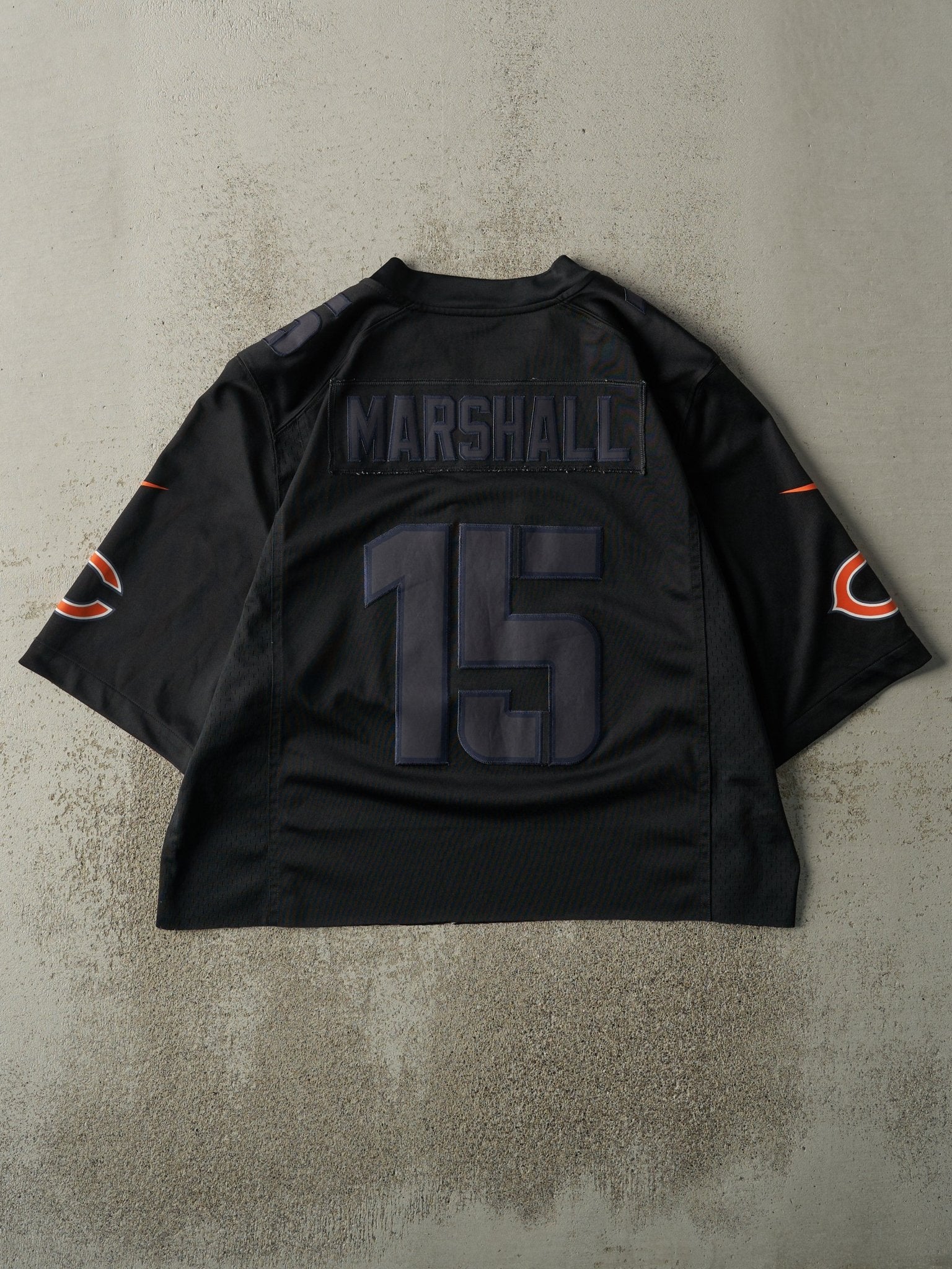 Vintage Y2K Black Chicago Bears #15 Marshall Cropped Jersey (L)
