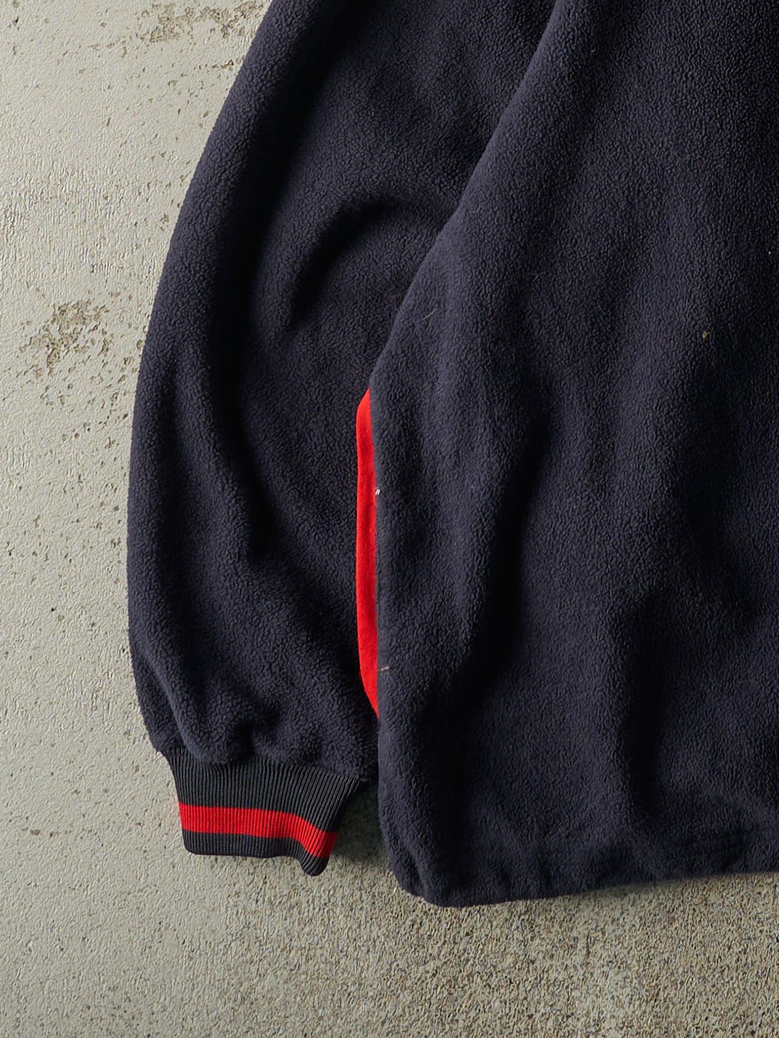 Vintage 04' Navy Blue Super Bowl XXXVIII Embroidered Fleece Quarter Zip (XL)