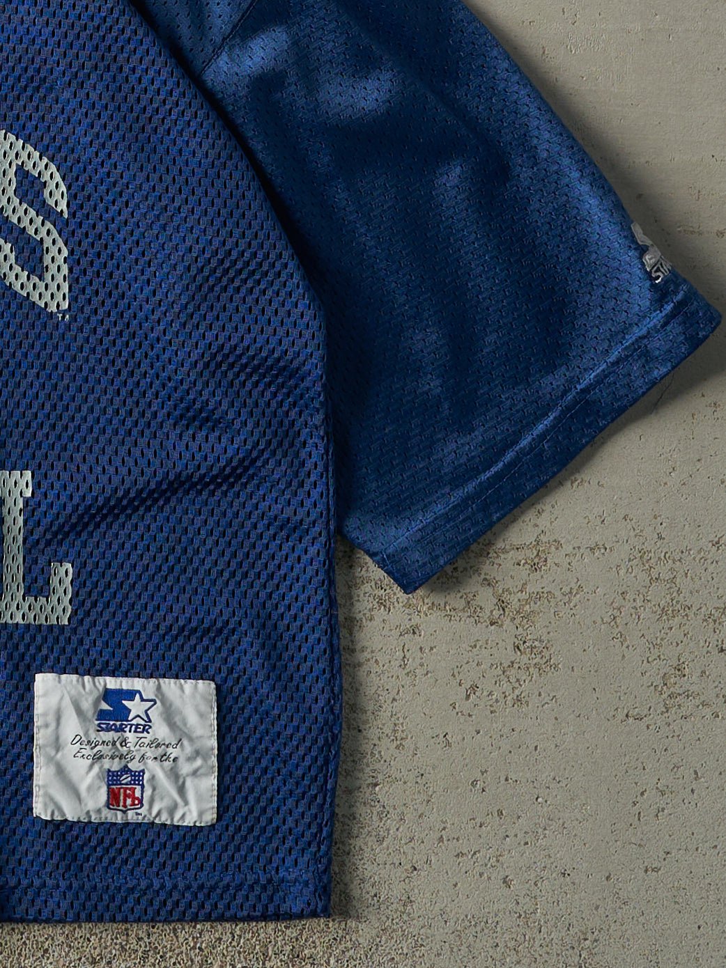 Vintage 95' Navy Blue Dallas Cowboys Football Cropped Jersey (M)