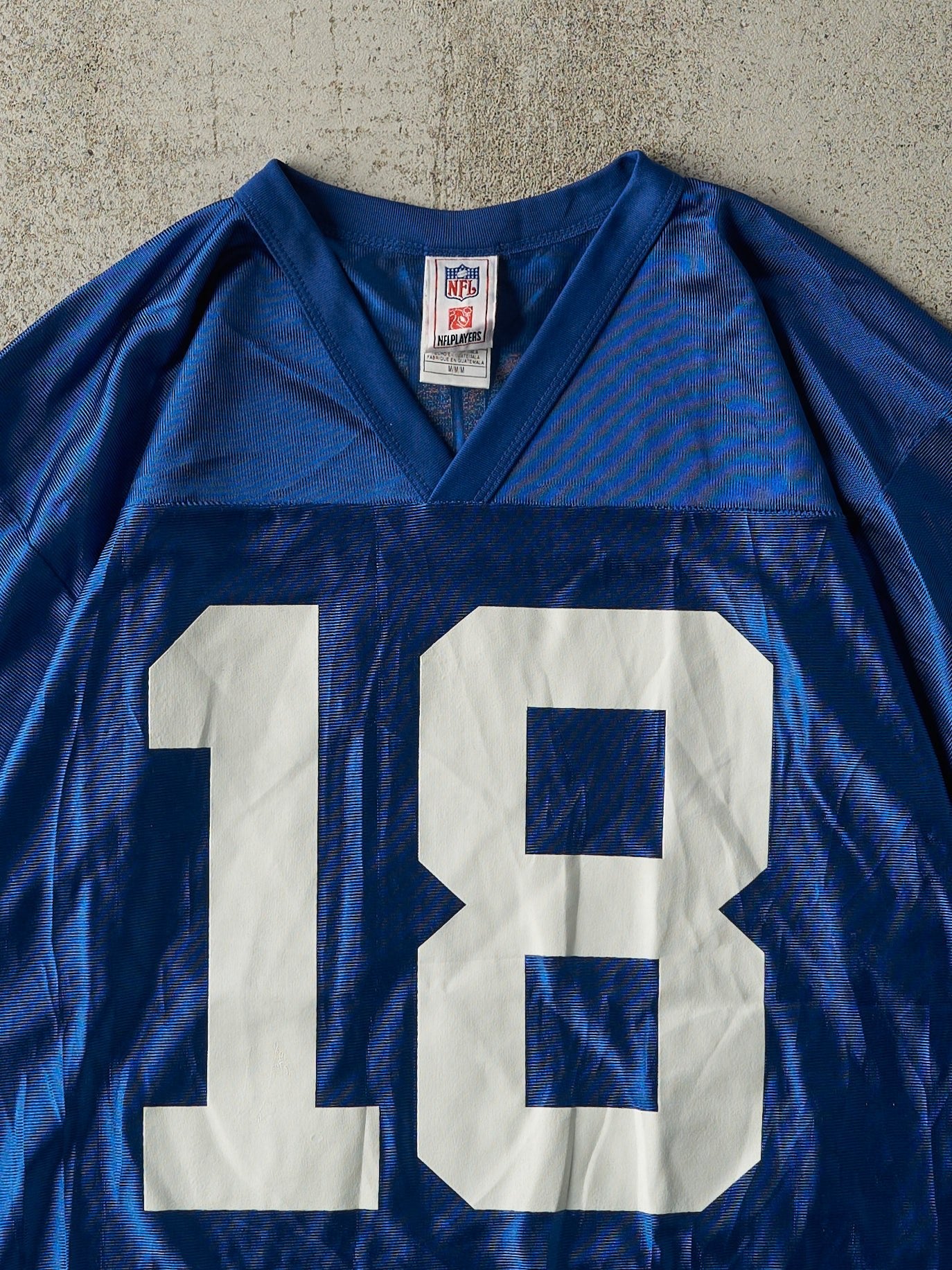 Vintage Y2K Blue Indianapolis Colts #18 Peyton Manning Cropped Jersey (S/M)