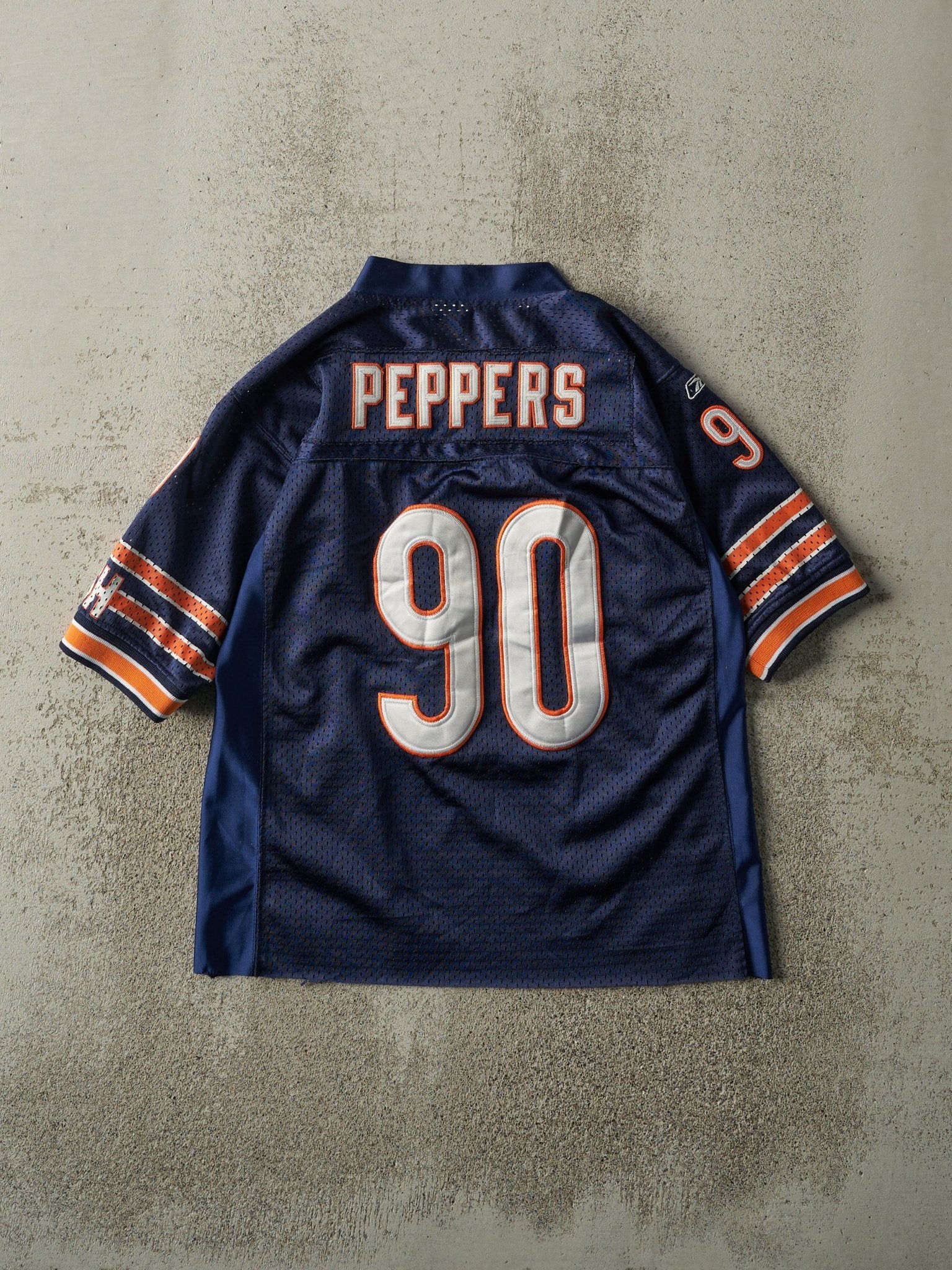 Vintage Y2K Navy Blue Chicago Bears #90 Peppers Cropped Jersey (XS/S)