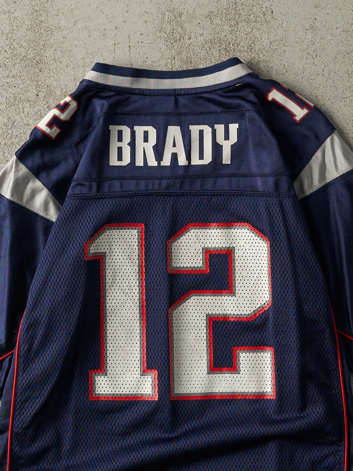 Vintage Y2K Blue New England Patriots #12 Tom Brady Jersey (XS/S)