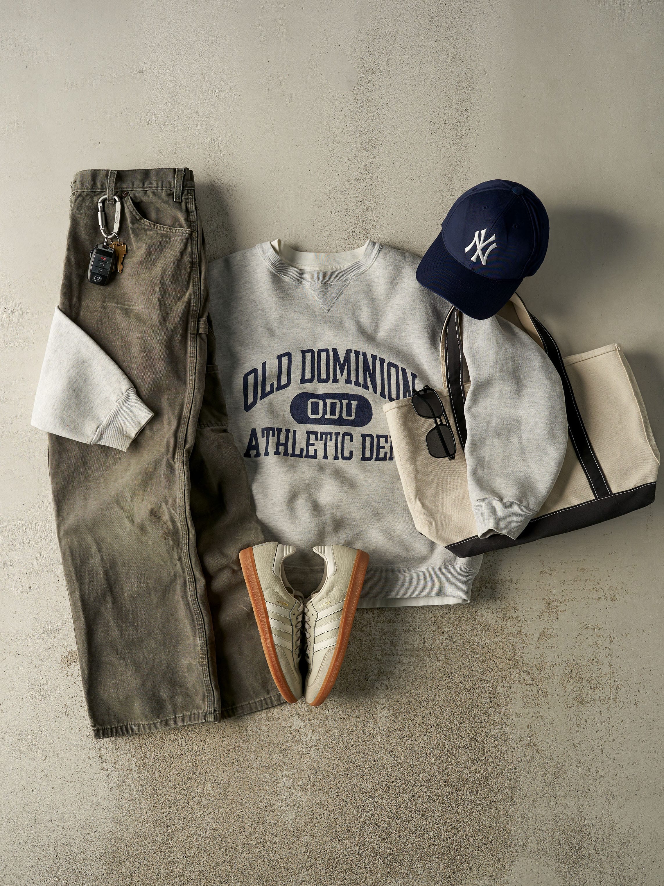 Vintage 80s Heather Grey Old Dominion Athletic Dept Crewneck (M/L)