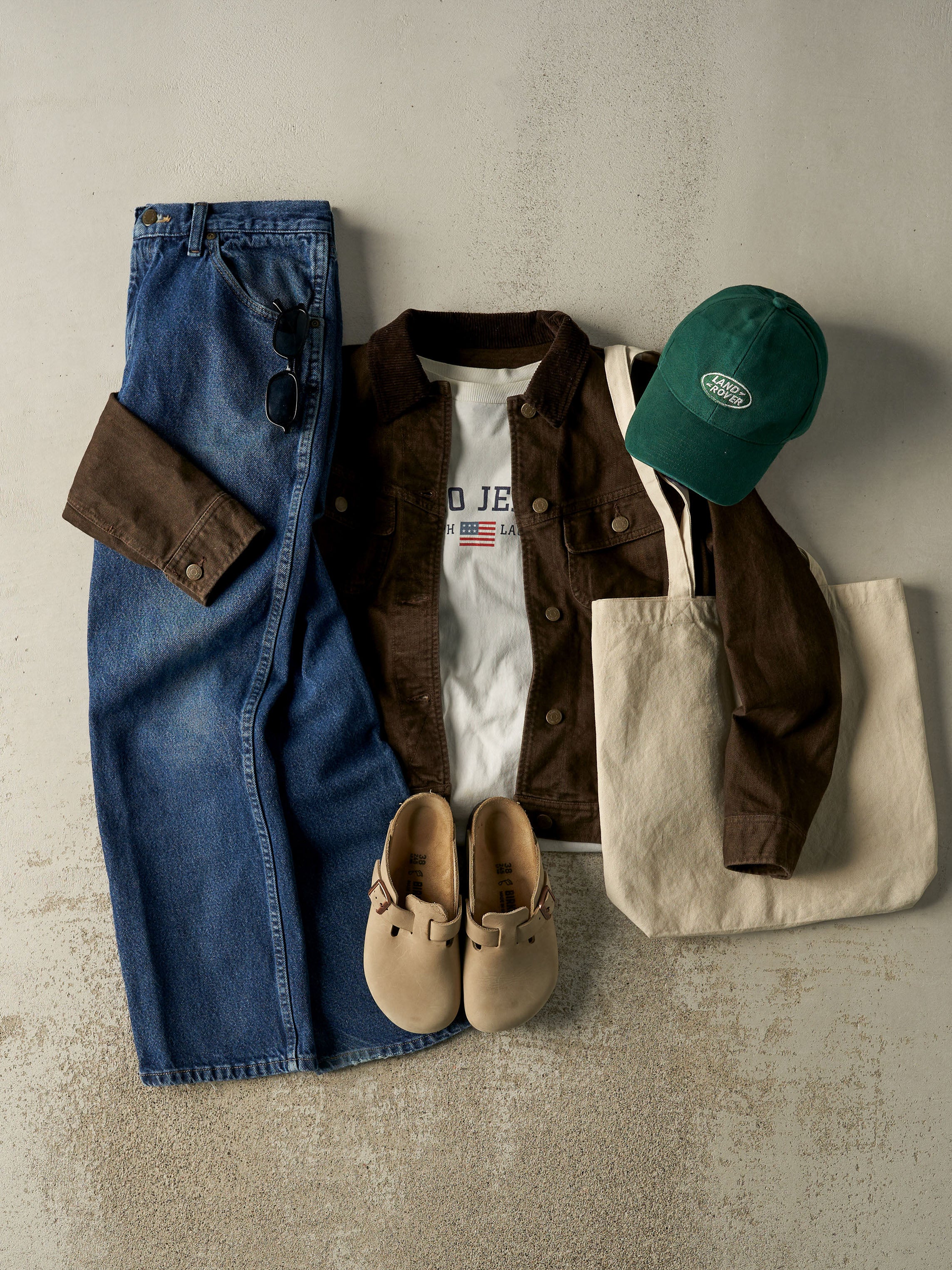 Vintage 90s Brown Denim Style Ralph Lauren Jacket (XS)