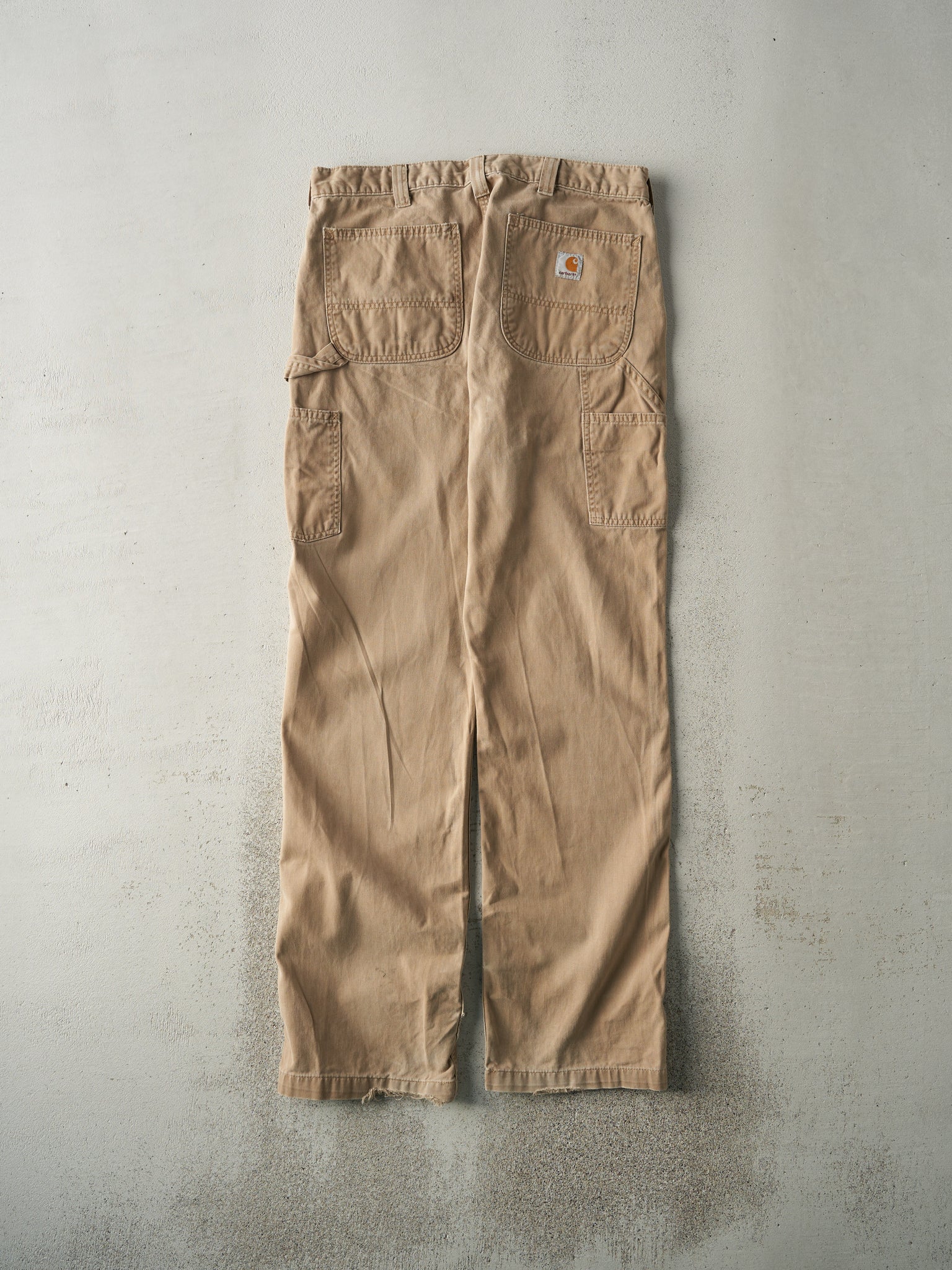 Vintage Y2K Beige Carhartt Light Weight Carpenter Pants (33x33)