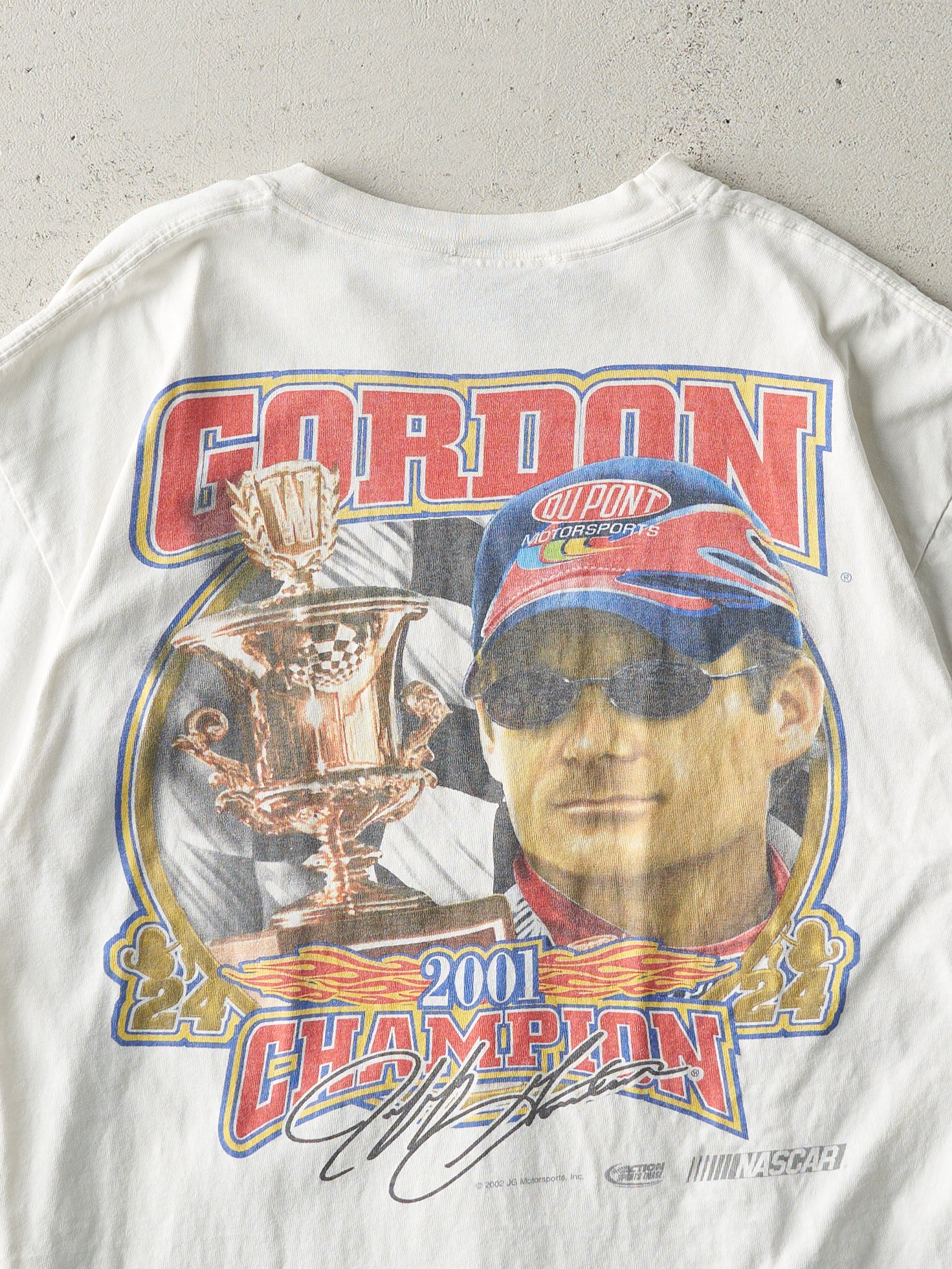 Vintage 01' White Jeff Gordon Nascar Racing Tee (M)
