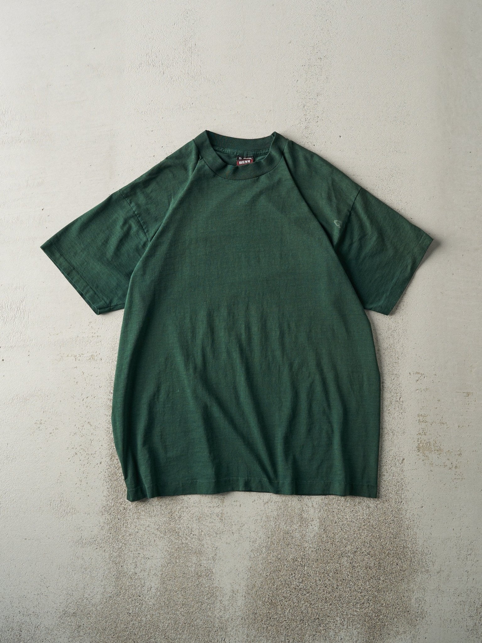 Vintage 90s Forest Green Blank Single Stitch Tee (M/L)