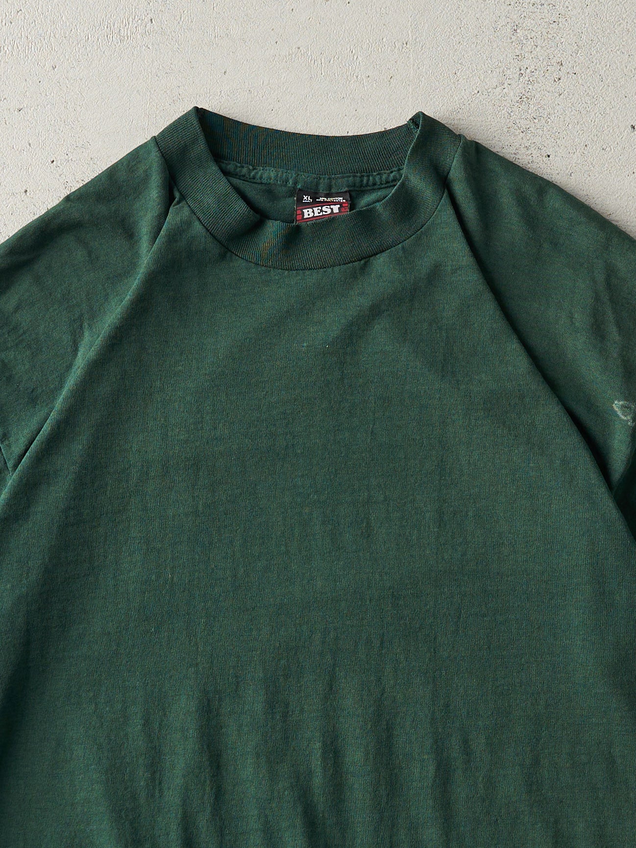 Vintage 90s Forest Green Blank Single Stitch Tee (M/L)