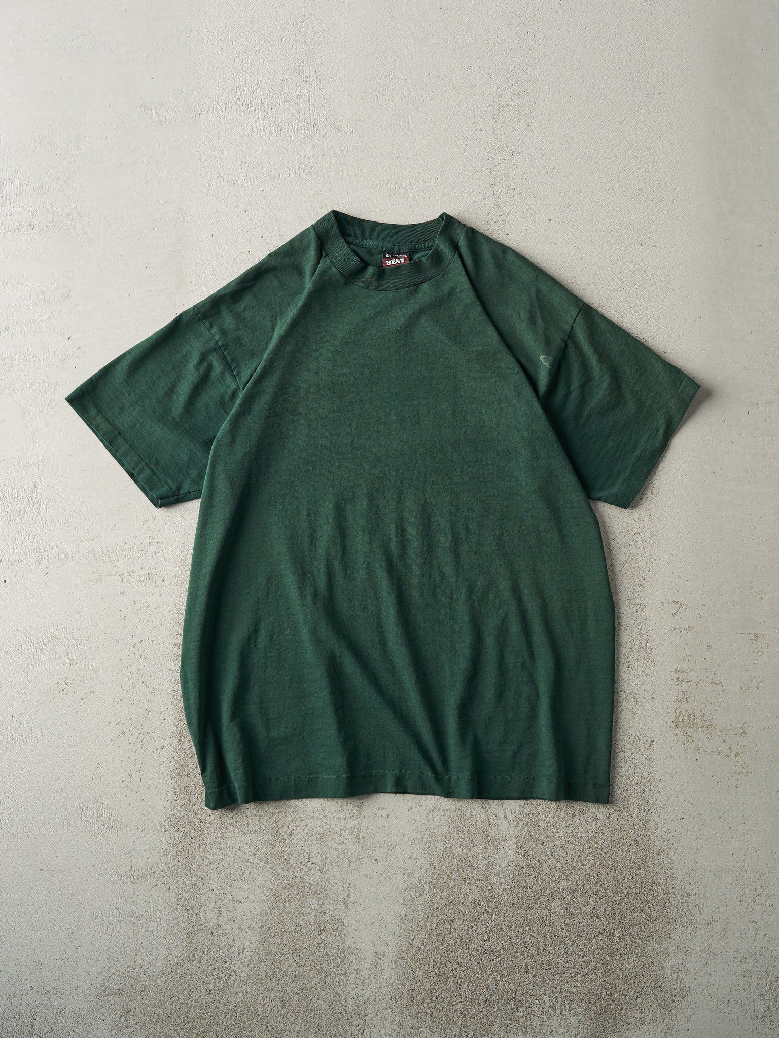 Vintage 90s Forest Green Blank Single Stitch Tee (M/L)